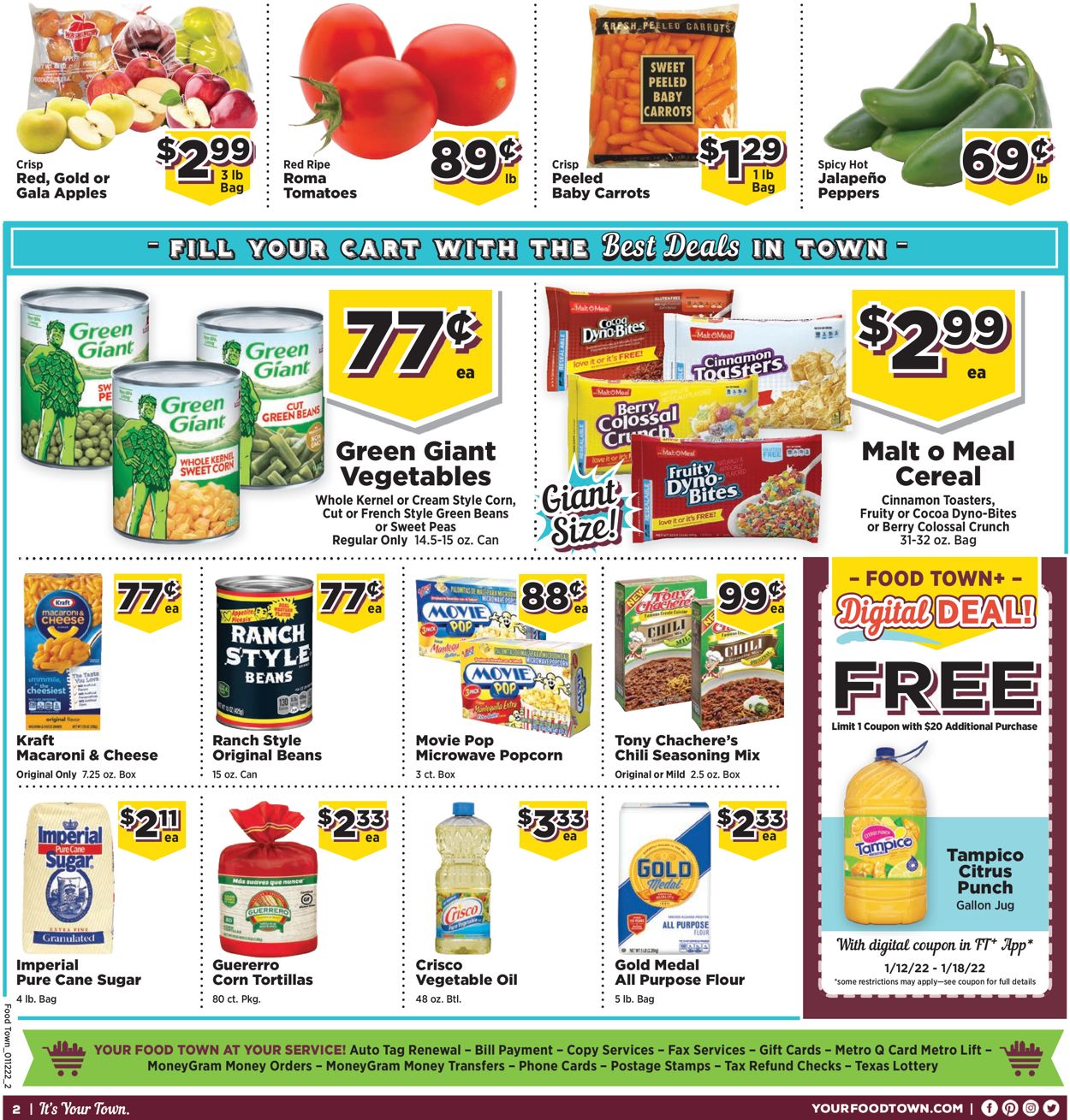 Food Town Weekly Ad Circular - valid 01/12-01/18/2022 (Page 2)