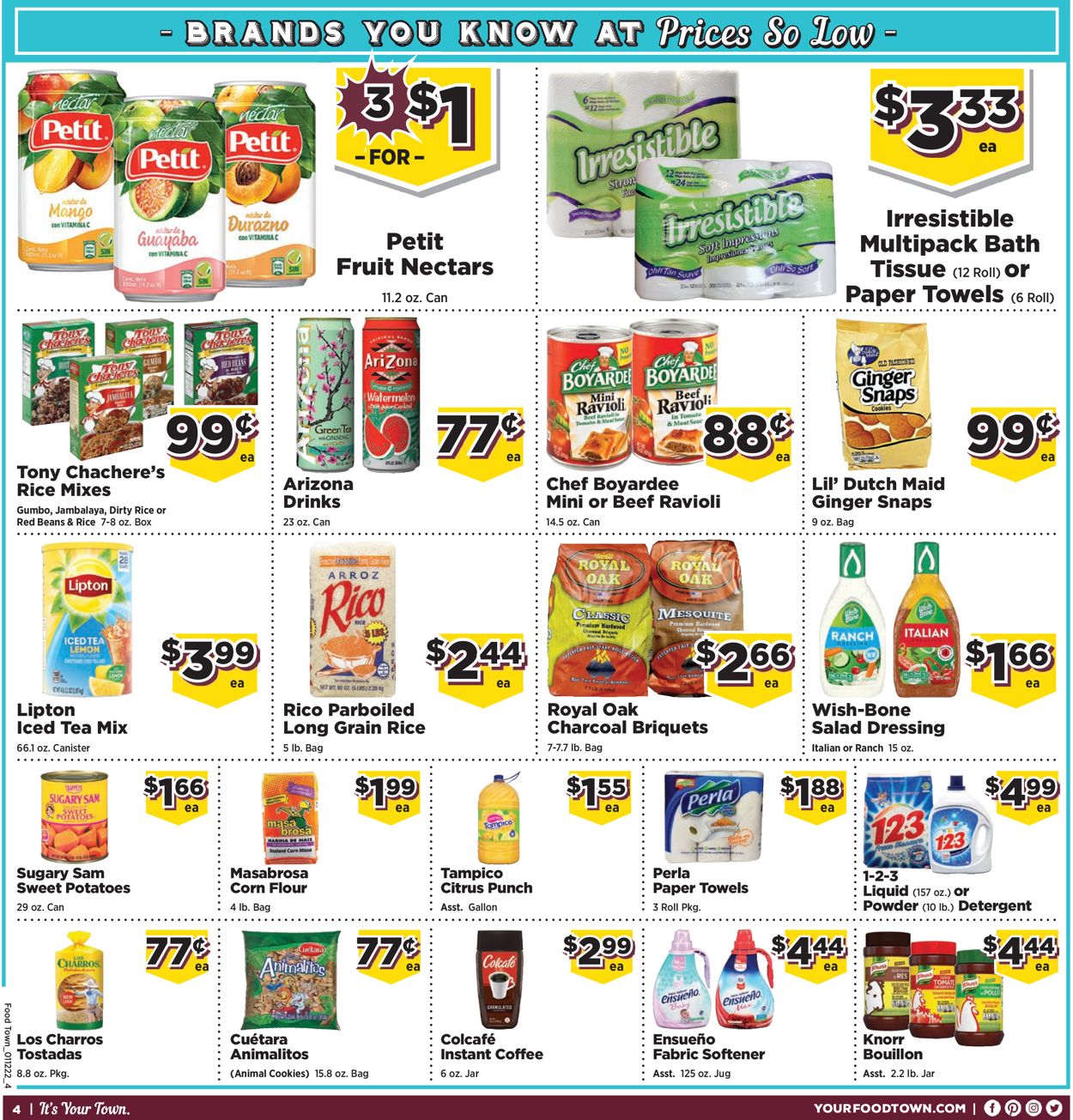 Food Town Weekly Ad Circular - valid 01/12-01/18/2022 (Page 4)