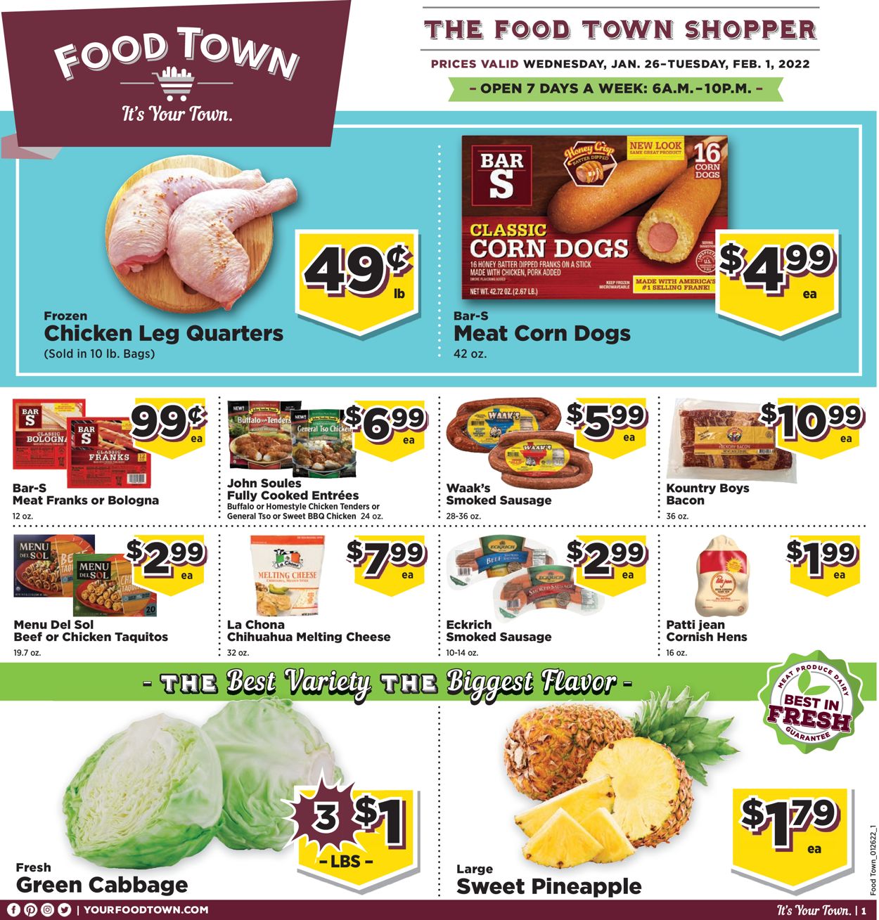Food Town Weekly Ad Circular - valid 01/26-02/01/2022