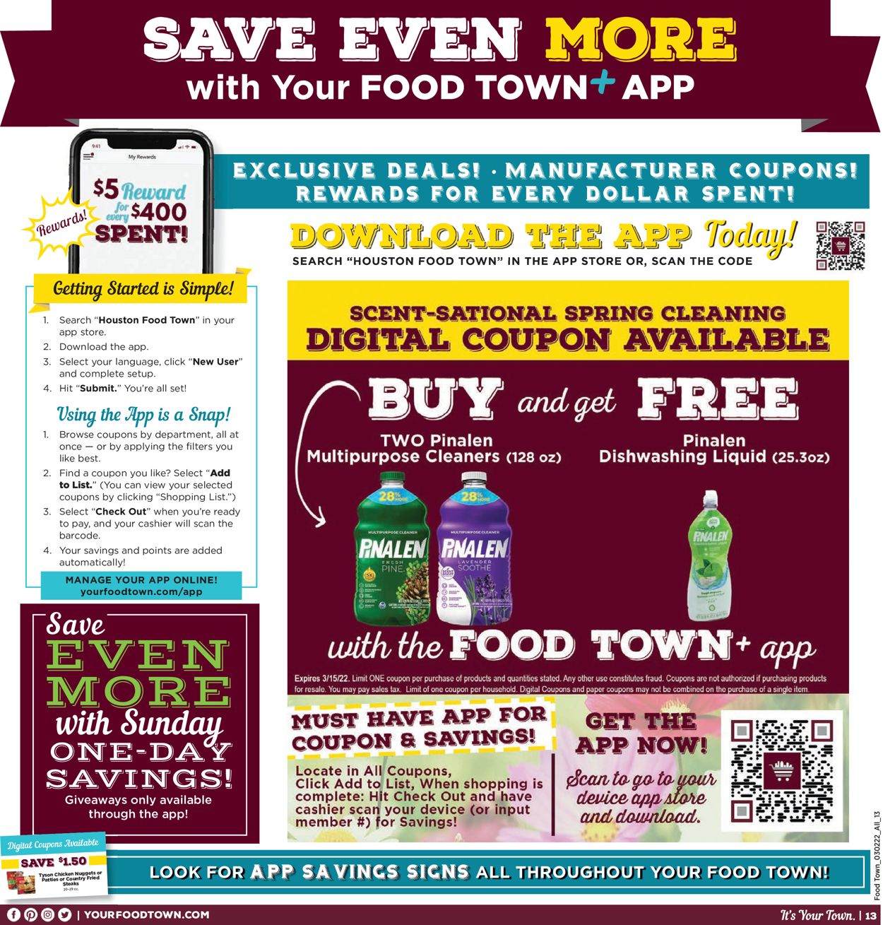 Food Town Weekly Ad Circular - valid 03/02-03/08/2022 (Page 13)