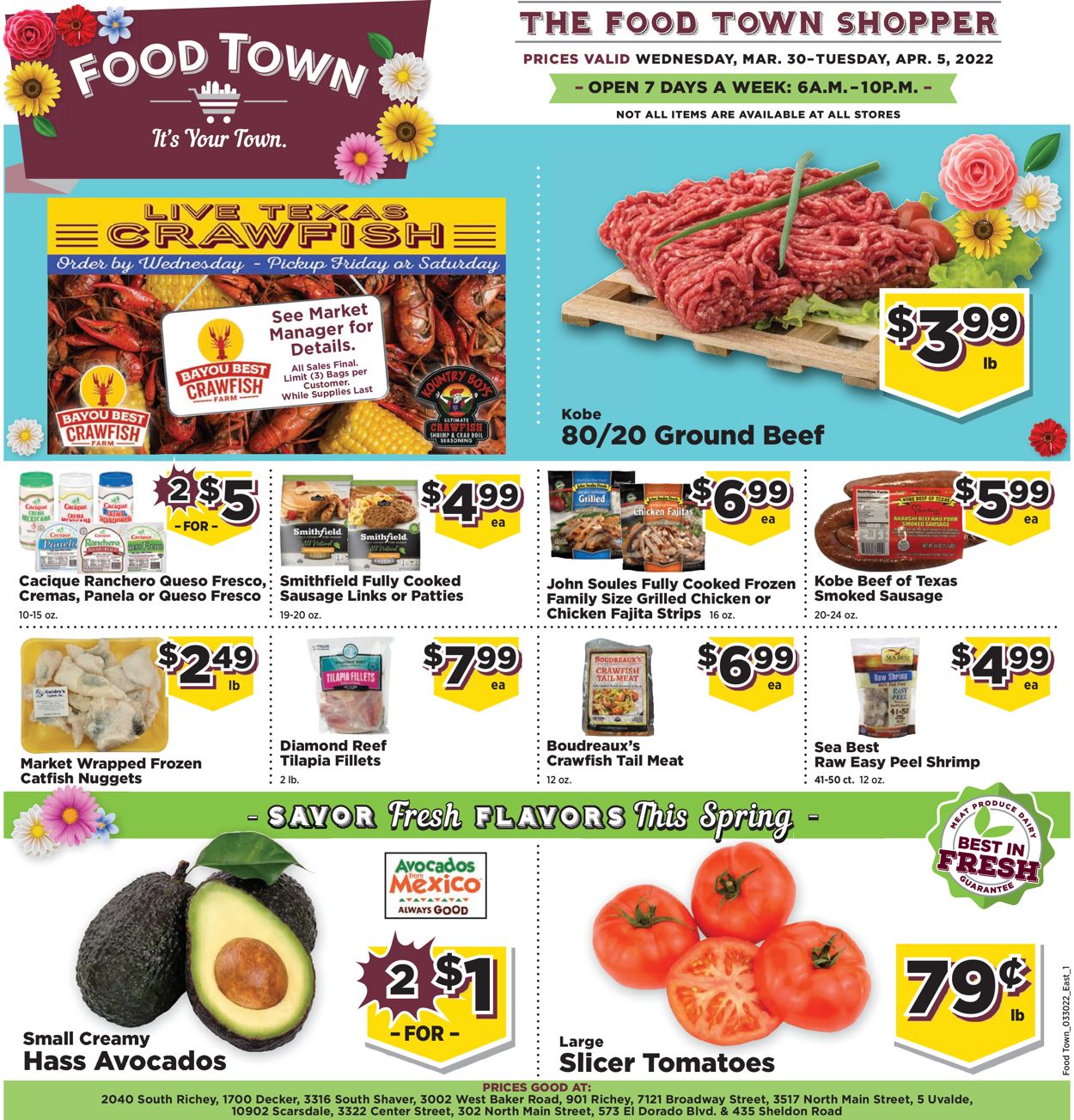 Food Town Weekly Ad Circular - valid 03/30-04/05/2022