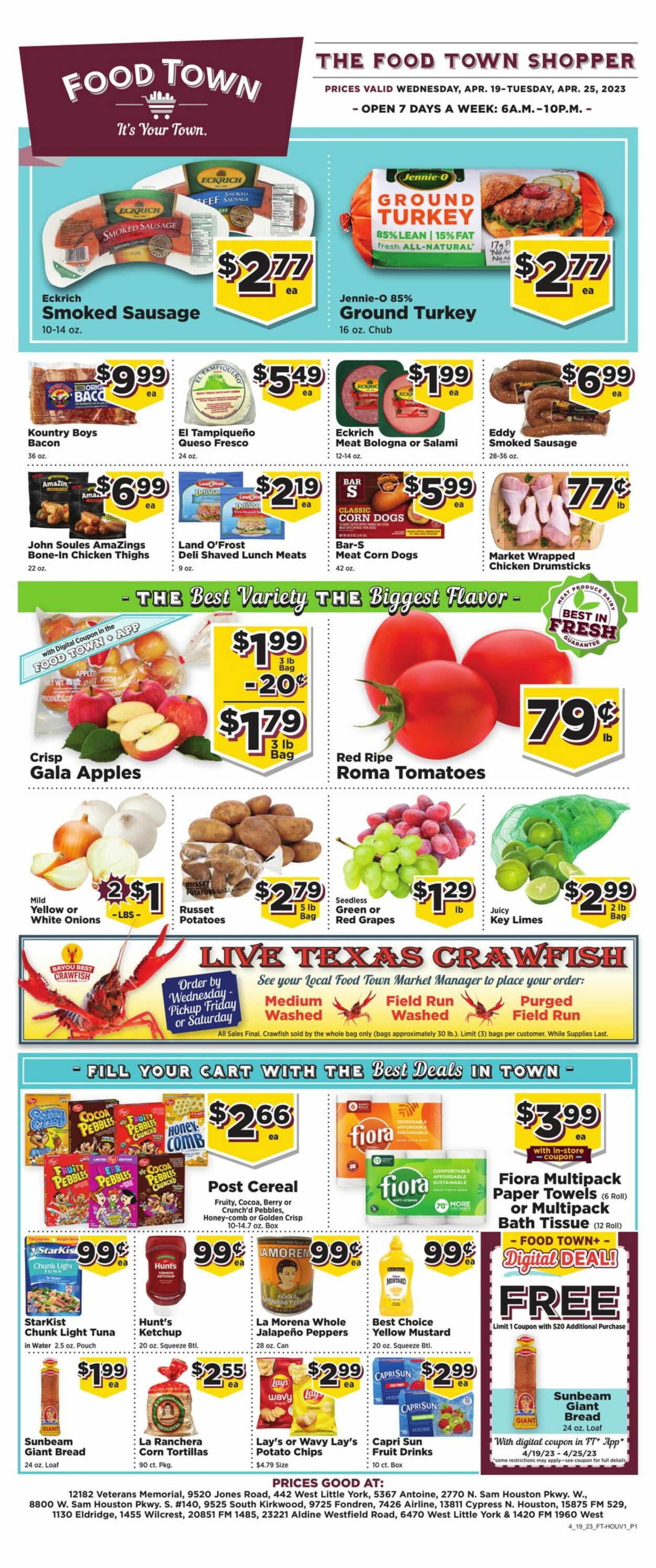 Food Town Weekly Ad Circular - valid 04/19-04/25/2023
