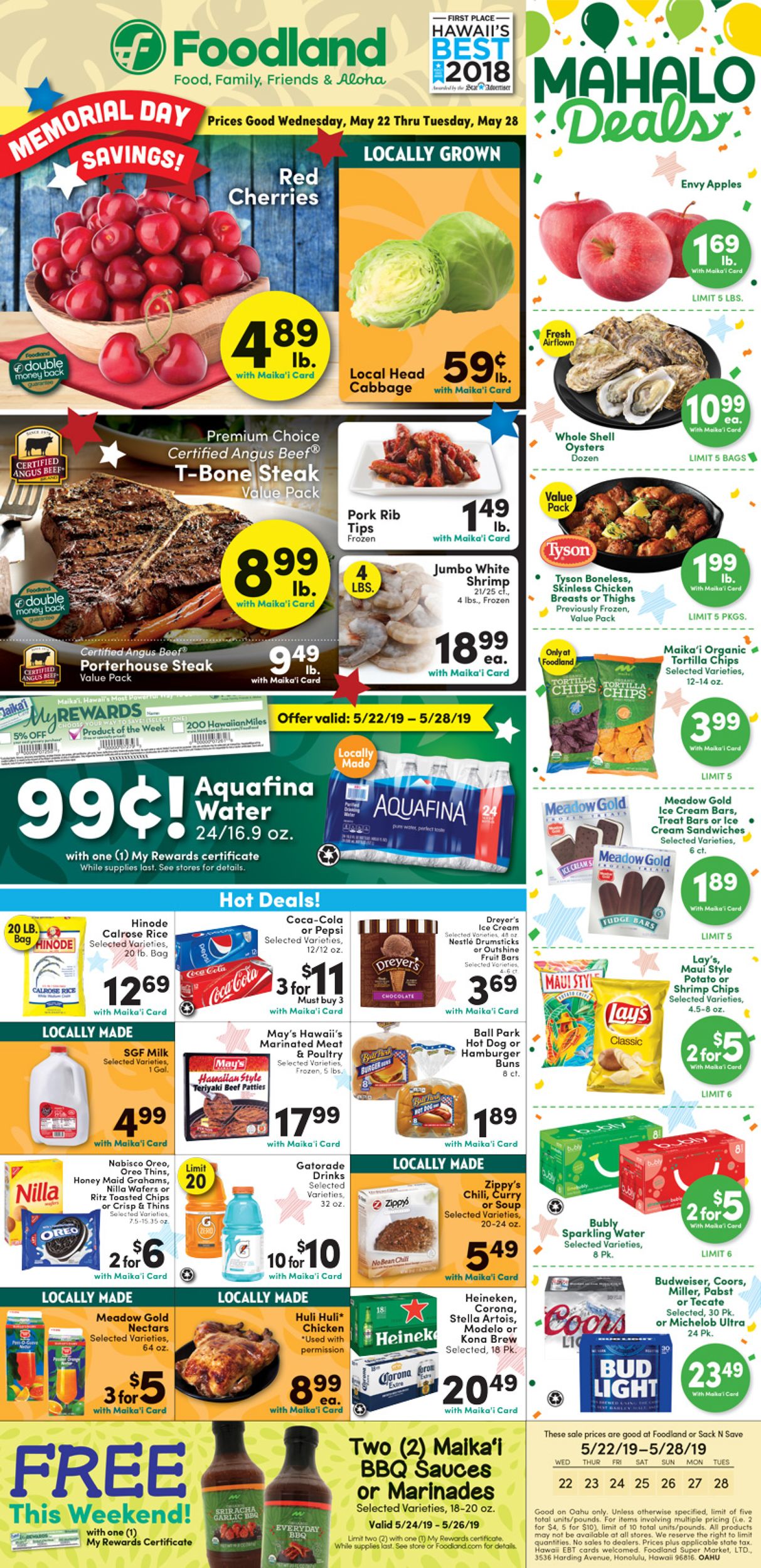 Foodland Weekly Ad Circular - valid 05/22-05/28/2019