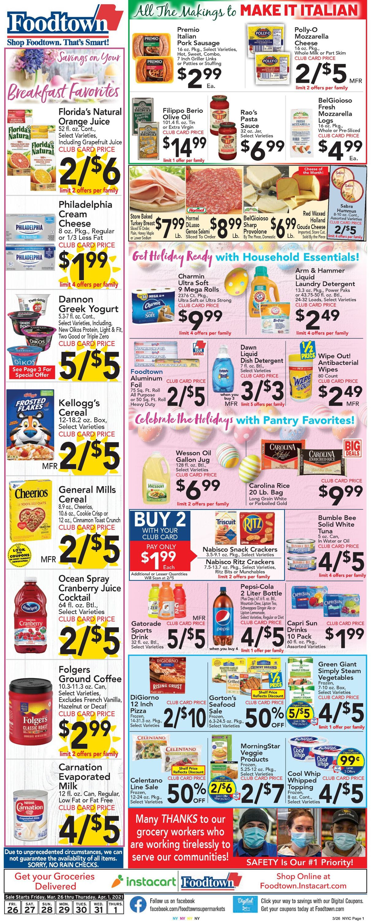Foodtown Weekly Ad Circular - valid 03/26-04/01/2021 (Page 3)