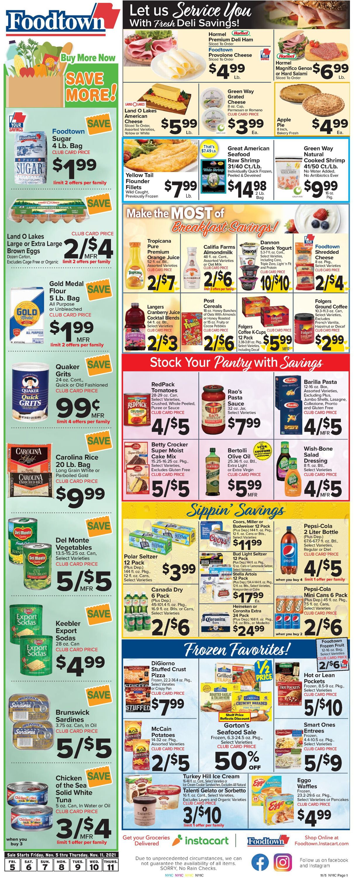 Foodtown Weekly Ad Circular - valid 11/05-11/11/2021 (Page 3)