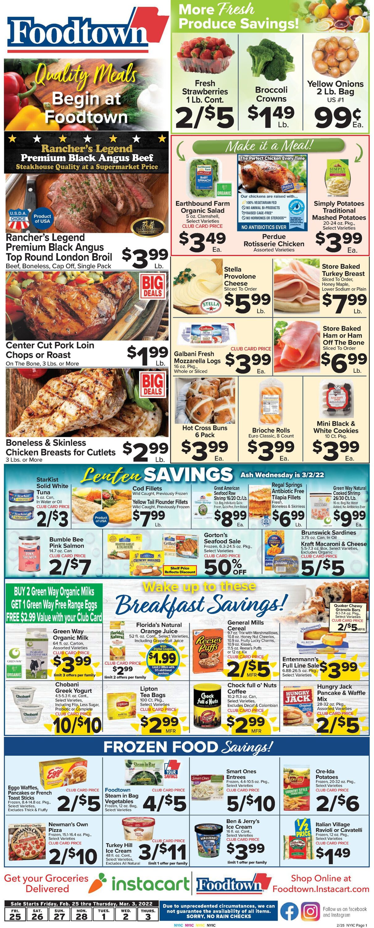 Foodtown Weekly Ad Circular - valid 02/25-03/03/2022