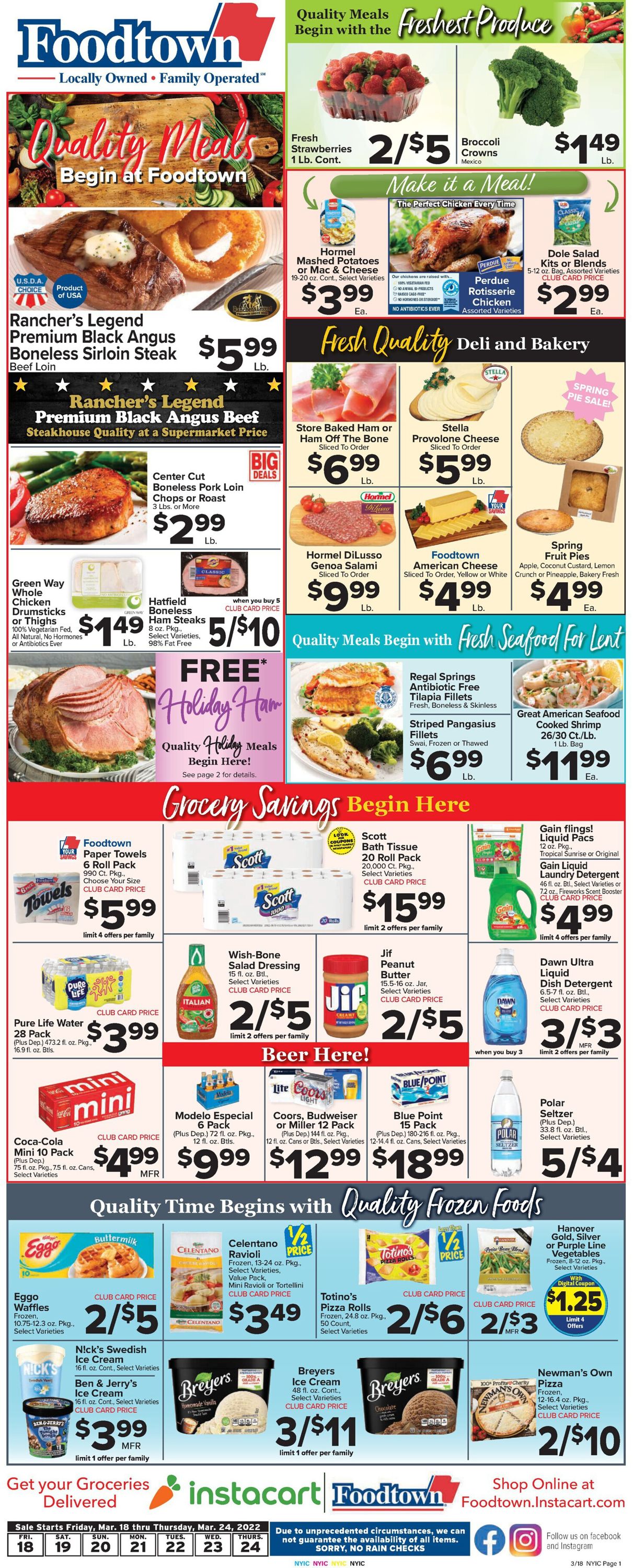 Foodtown Weekly Ad Circular - valid 03/18-03/24/2022