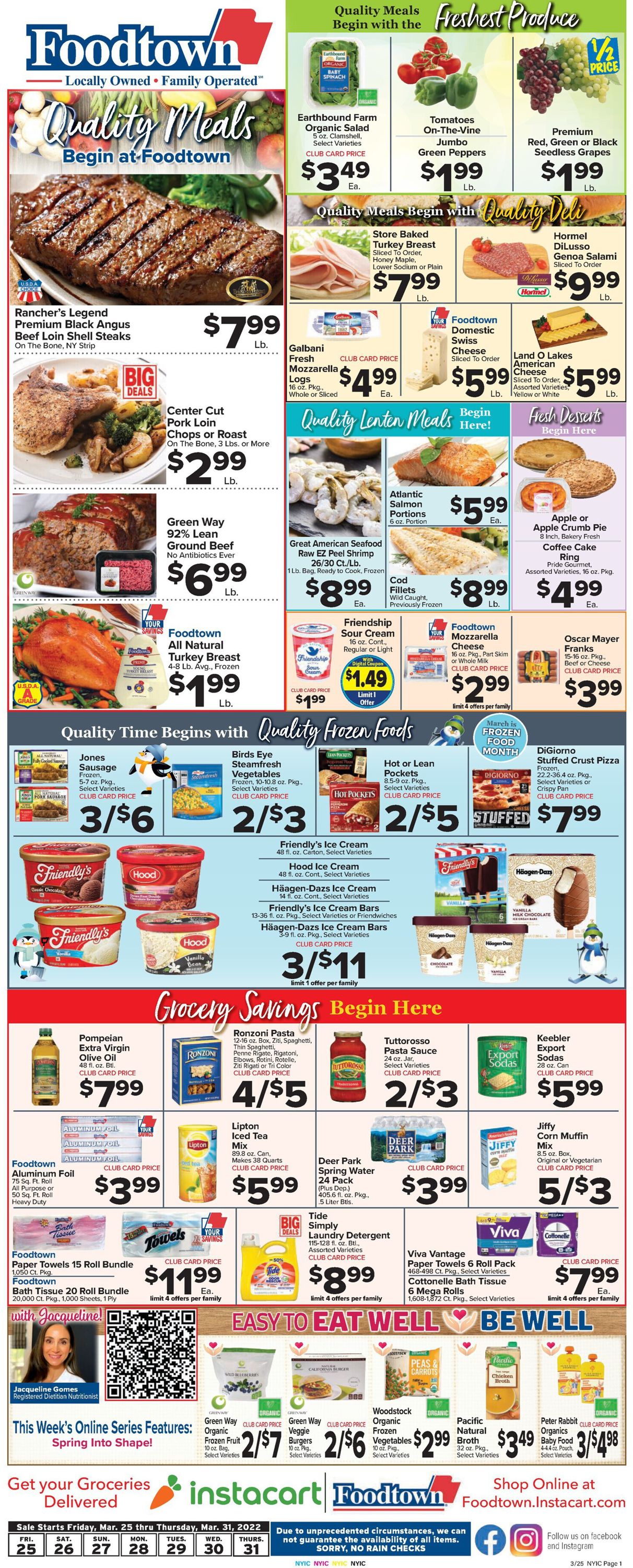 Foodtown Weekly Ad Circular - valid 03/25-03/31/2022