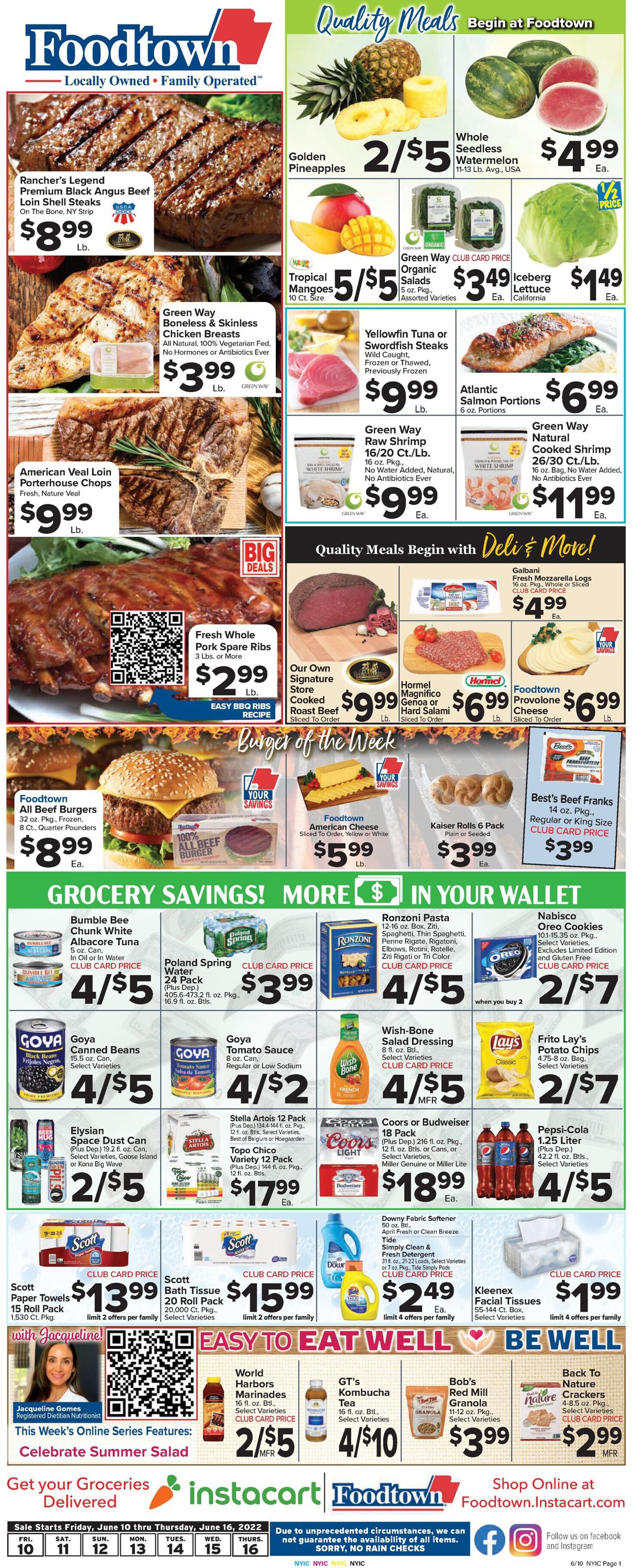 Foodtown Weekly Ad Circular - valid 06/10-06/16/2022