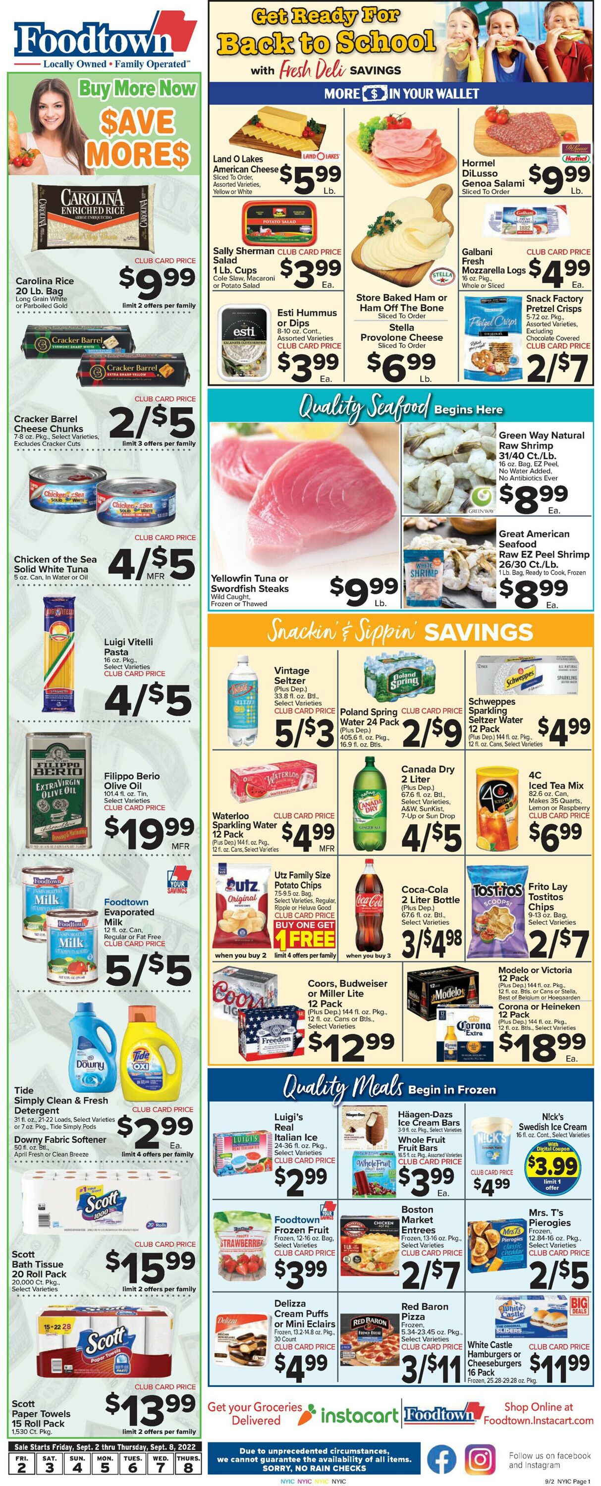 Foodtown Weekly Ad Circular - valid 09/02-09/08/2022 (Page 3)