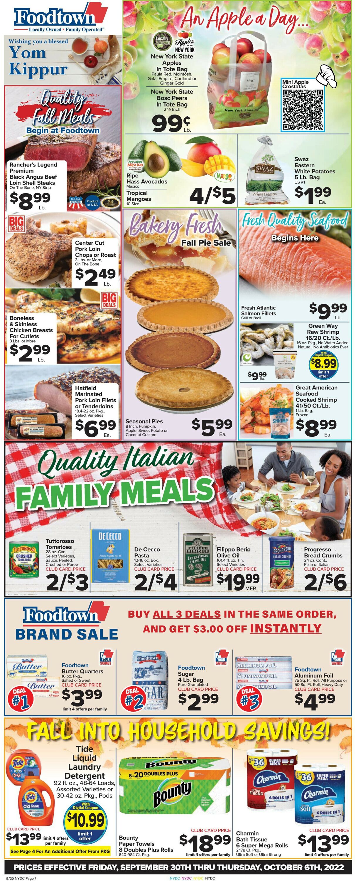 Foodtown Weekly Ad Circular - valid 09/30-10/06/2022