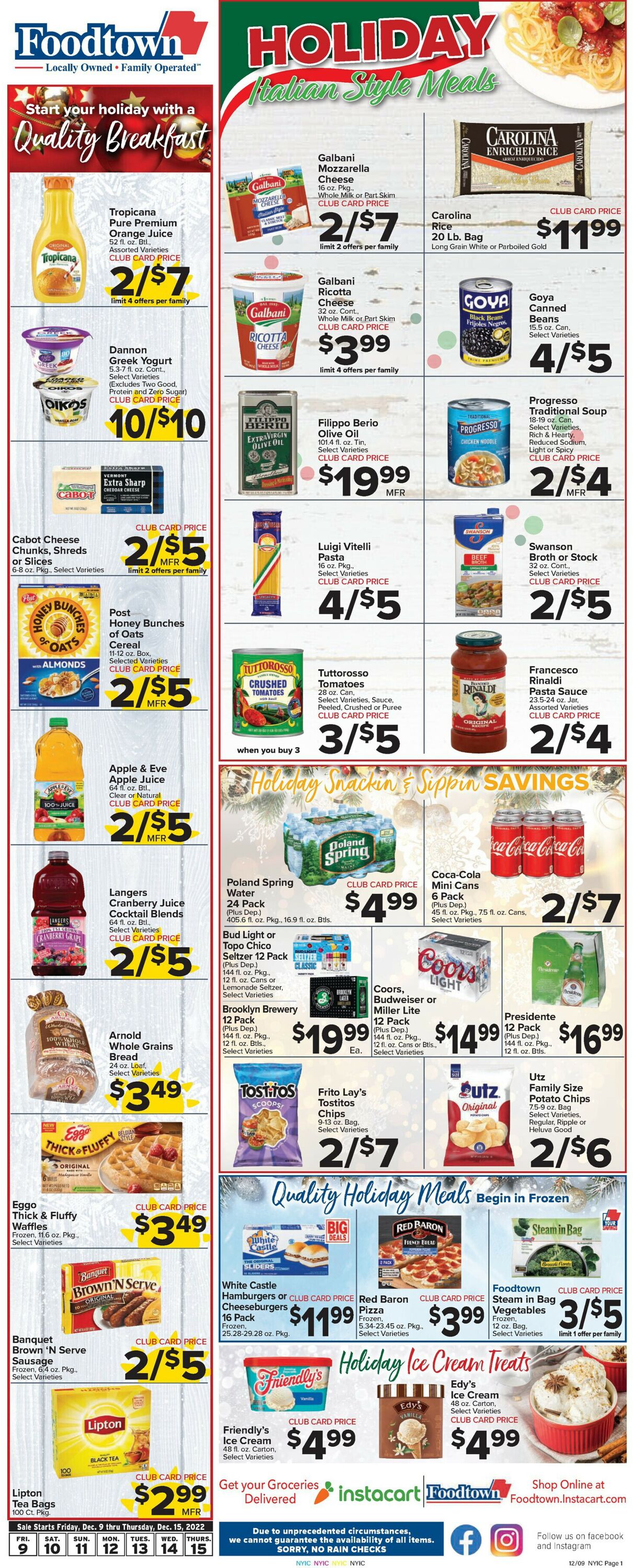 Foodtown Weekly Ad Circular - valid 12/09-12/15/2022 (Page 3)