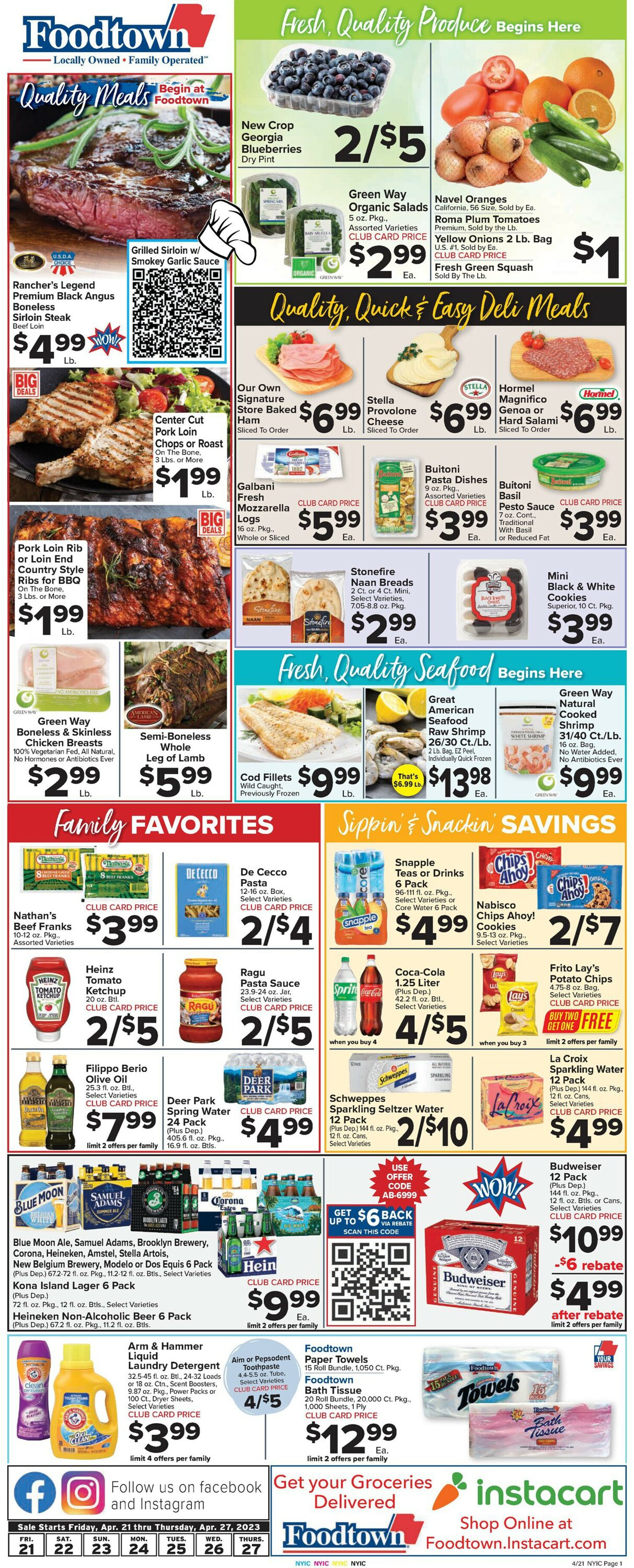 Foodtown Weekly Ad Circular - valid 04/21-04/27/2023