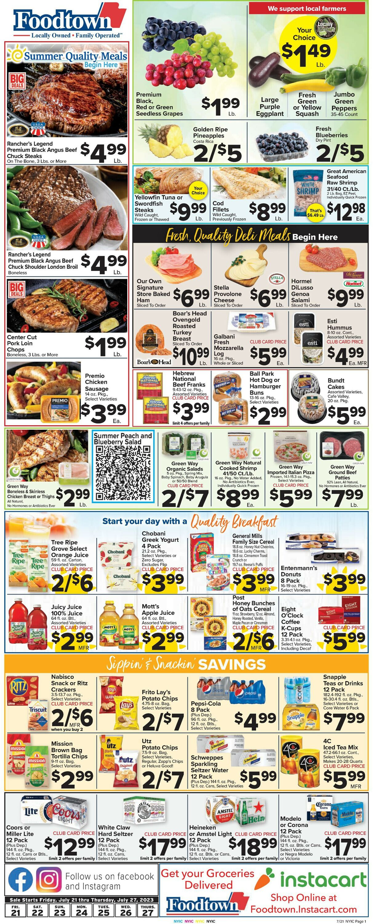 Foodtown Weekly Ad Circular - valid 07/21-07/27/2023