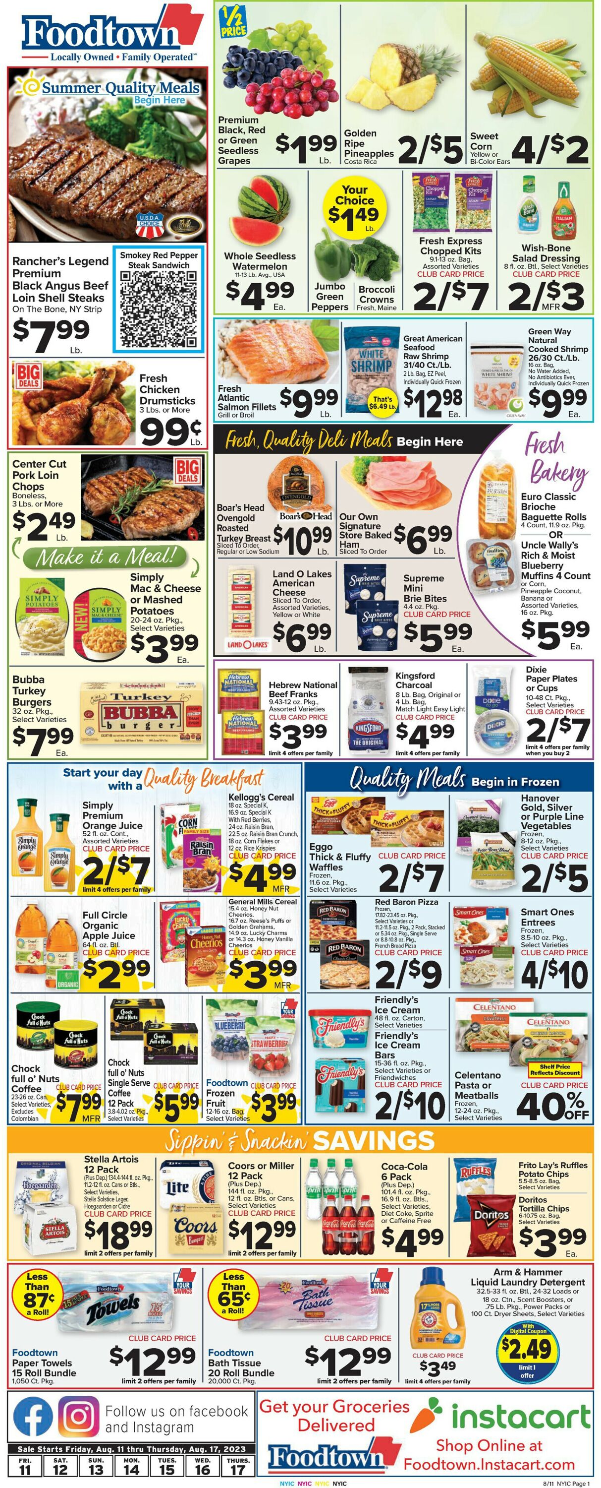 Foodtown Weekly Ad Circular - valid 08/11-08/17/2023