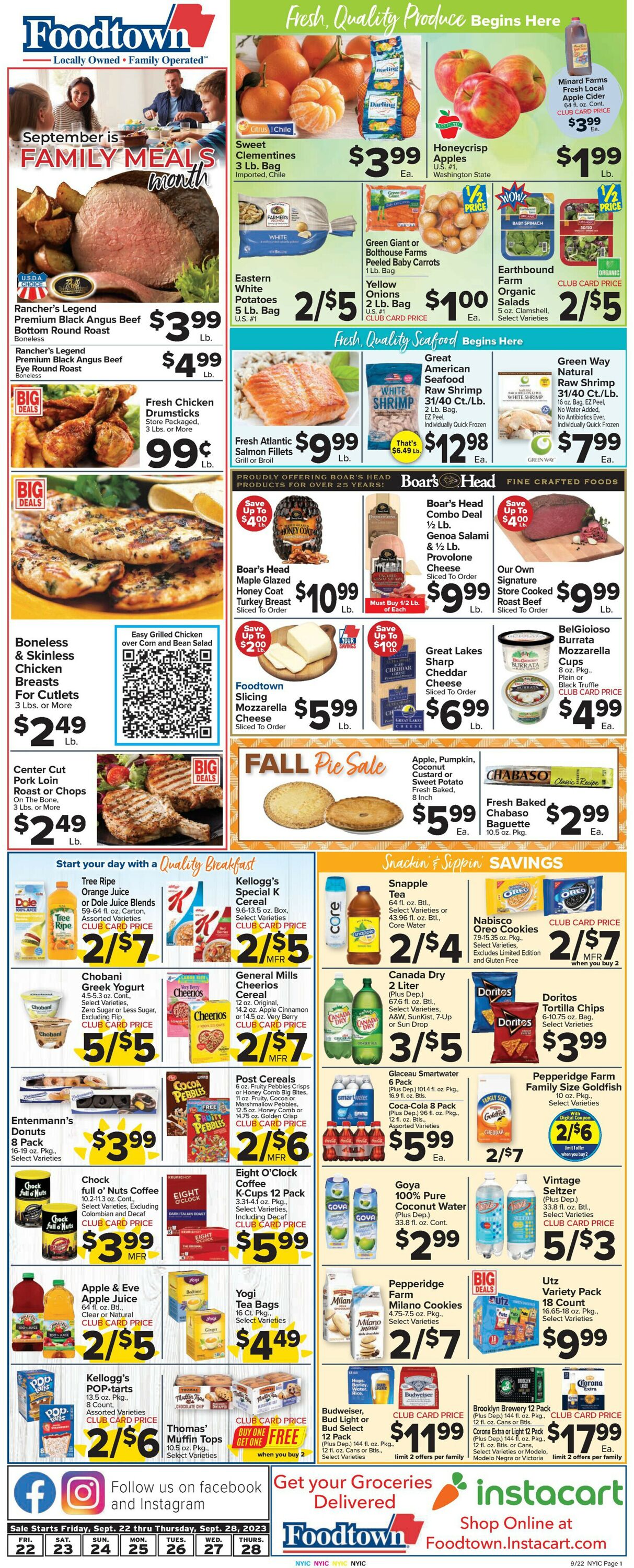 Foodtown Weekly Ad Circular - valid 09/22-09/28/2023