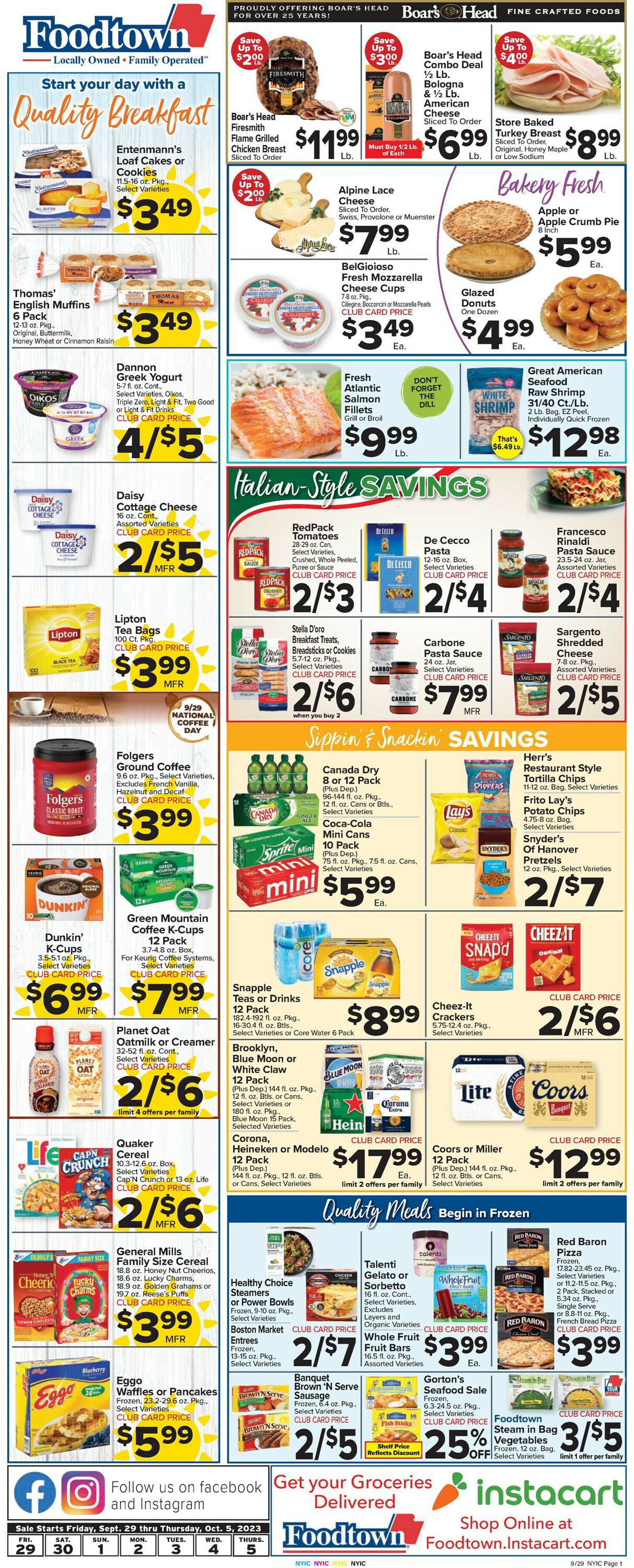 Foodtown Weekly Ad Circular - valid 09/29-10/05/2023 (Page 3)