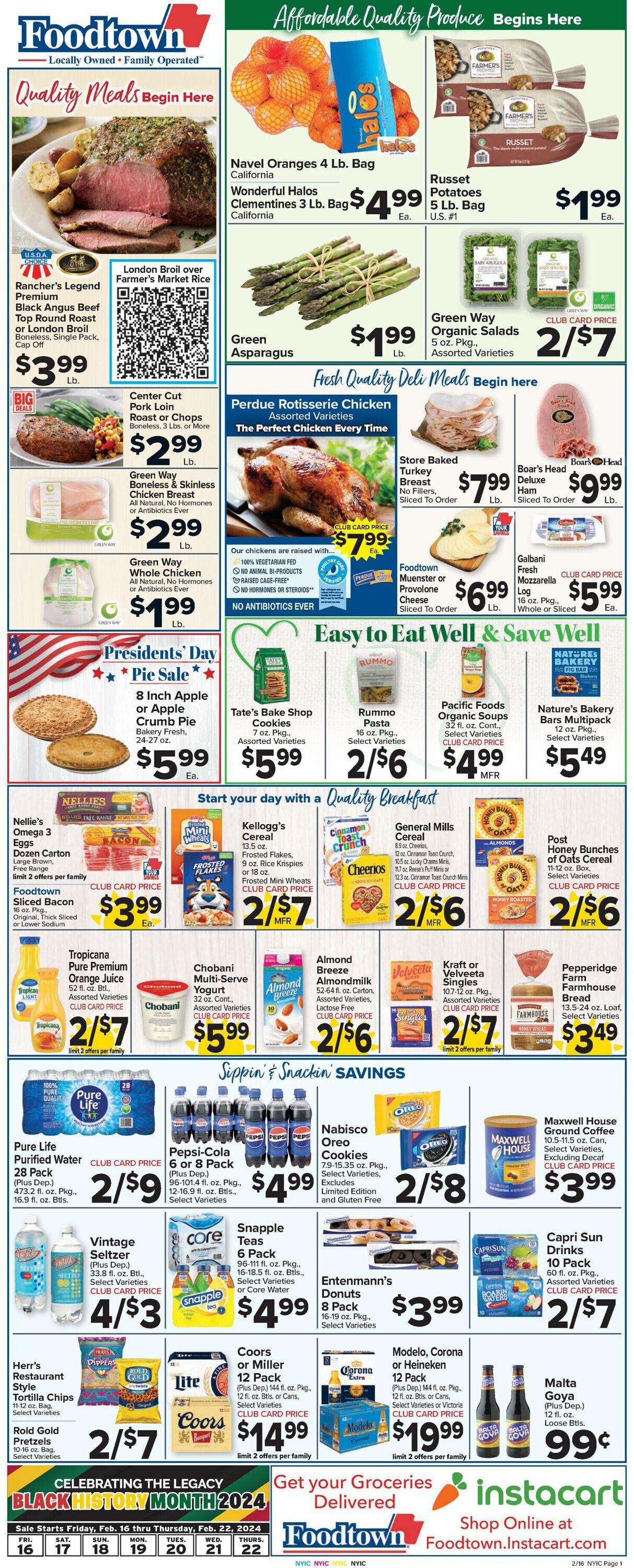 Foodtown Weekly Ad Circular - valid 02/16-02/22/2024