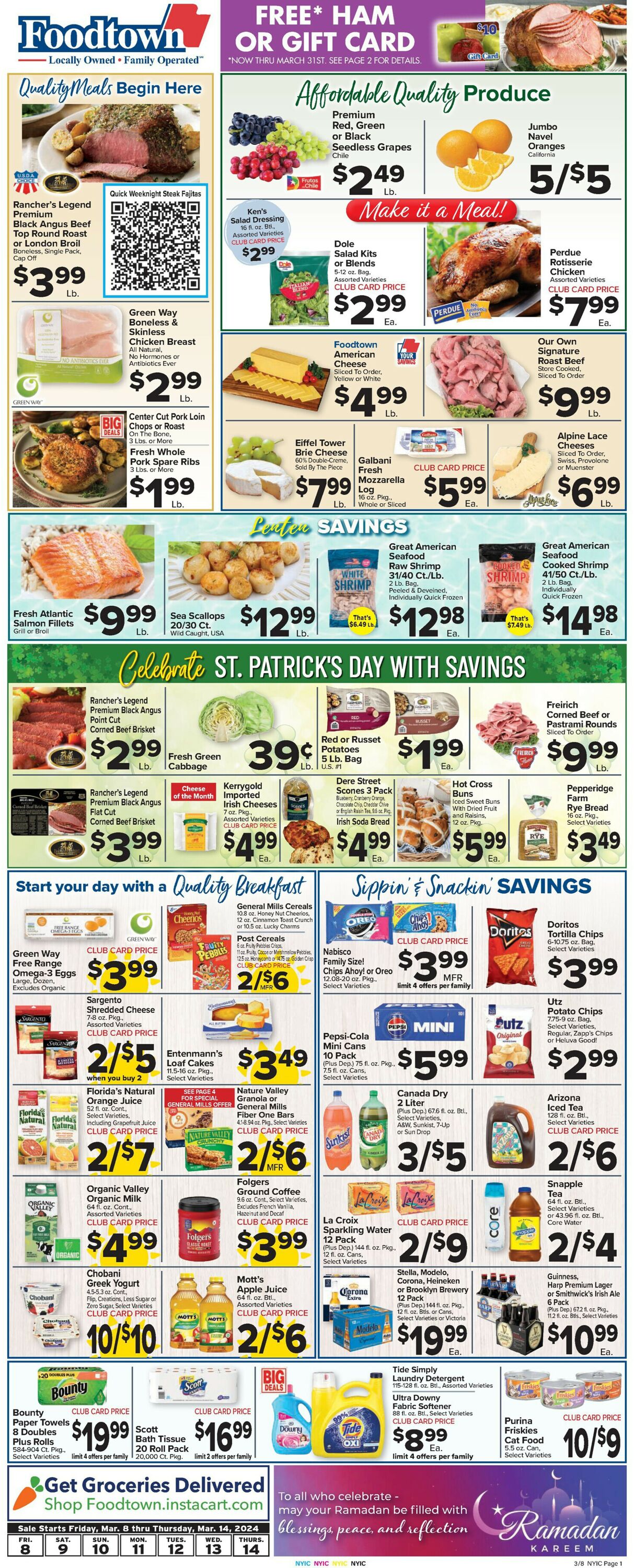 Foodtown Weekly Ad Circular - valid 03/08-03/14/2024