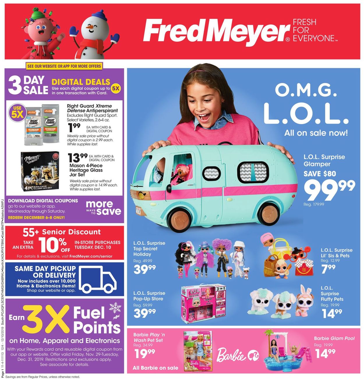 Fred Meyer - Holiday Ad 2019 Weekly Ad Circular - valid 12/04-12/10/2019