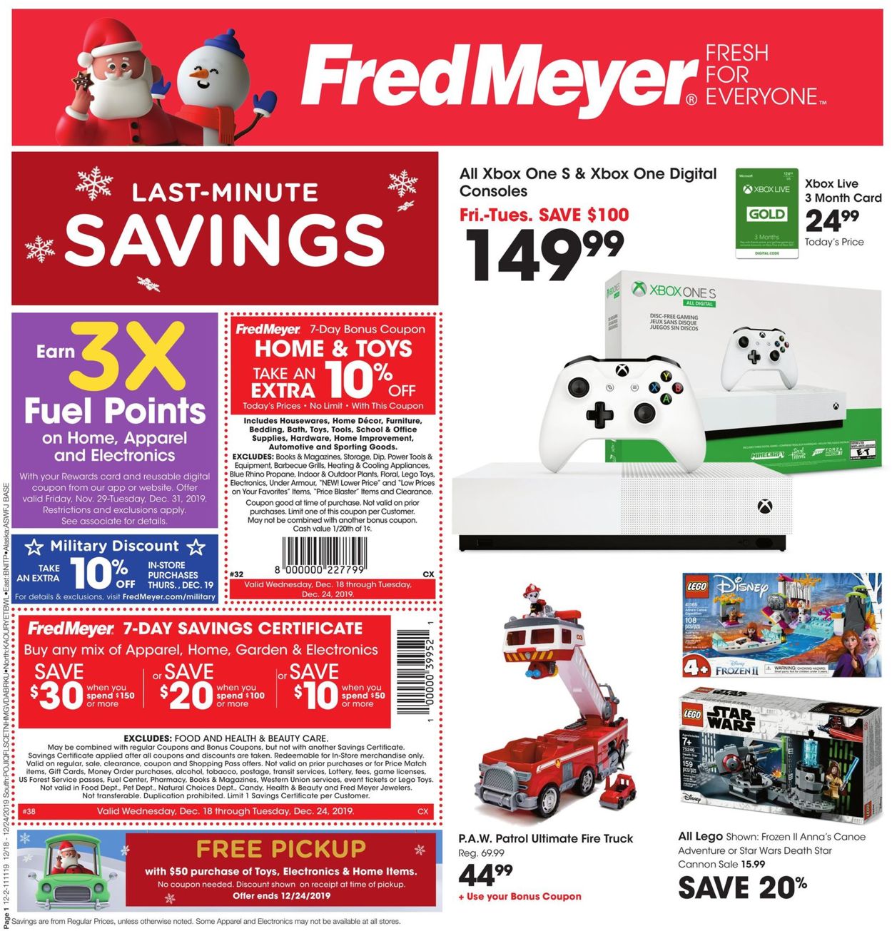 Fred Meyer - Holiday Ad 2019 Weekly Ad Circular - valid 12/18-12/24/2019