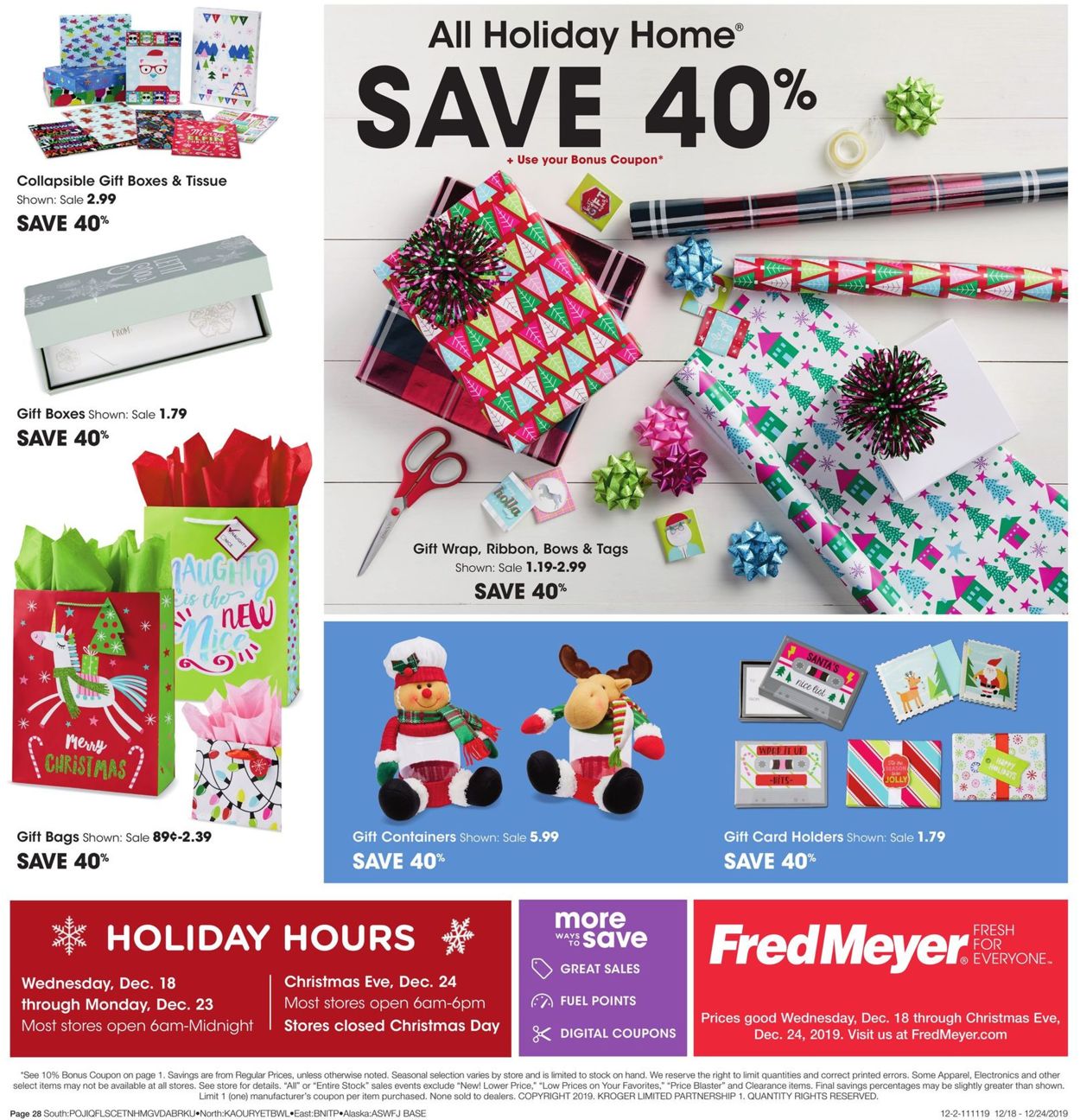Fred Meyer - Holiday Ad 2019 Weekly Ad Circular - valid 12/18-12/24/2019 (Page 28)