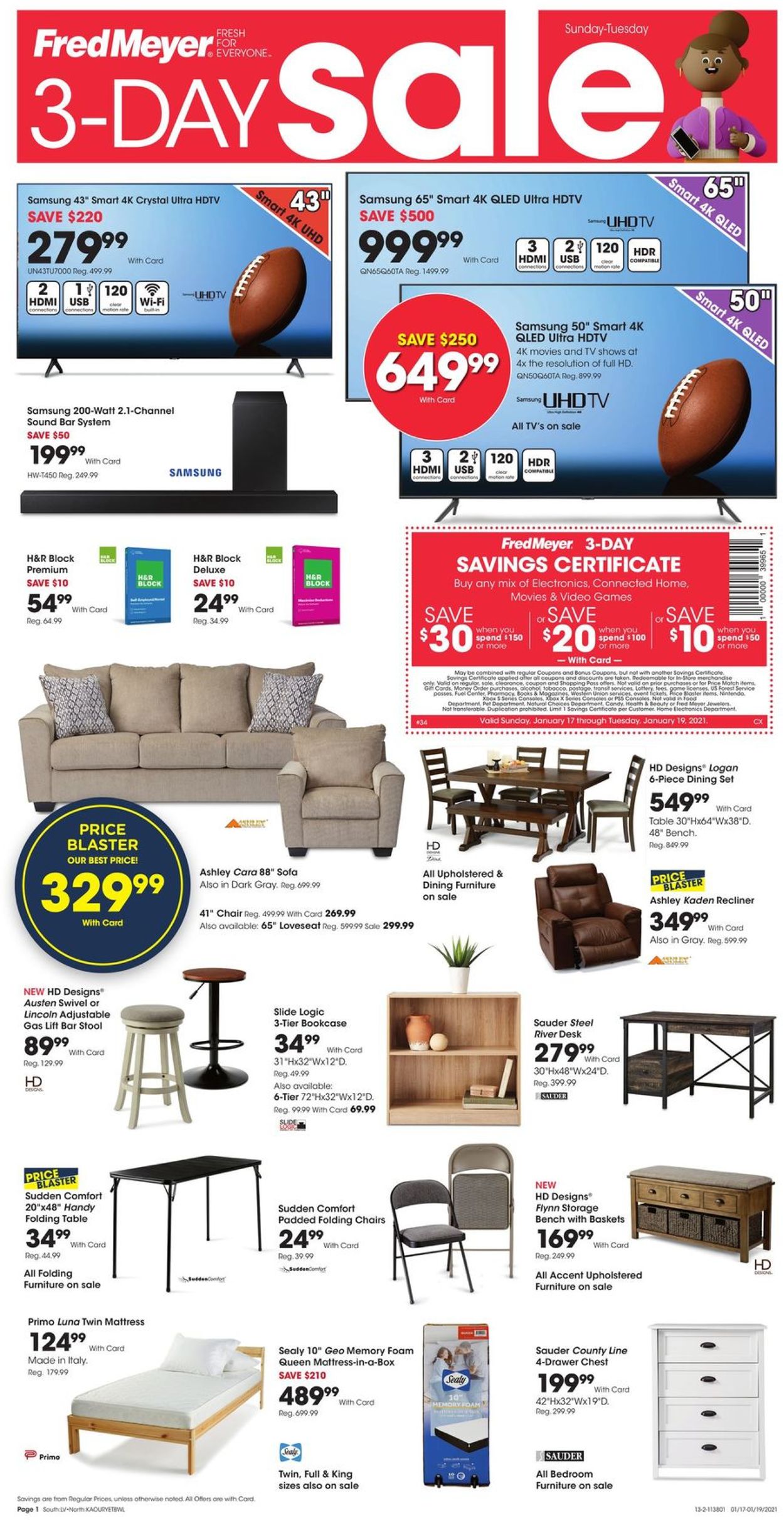 Fred Meyer 3-Day Sale 2021 Weekly Ad Circular - valid 01/17-01/19/2021