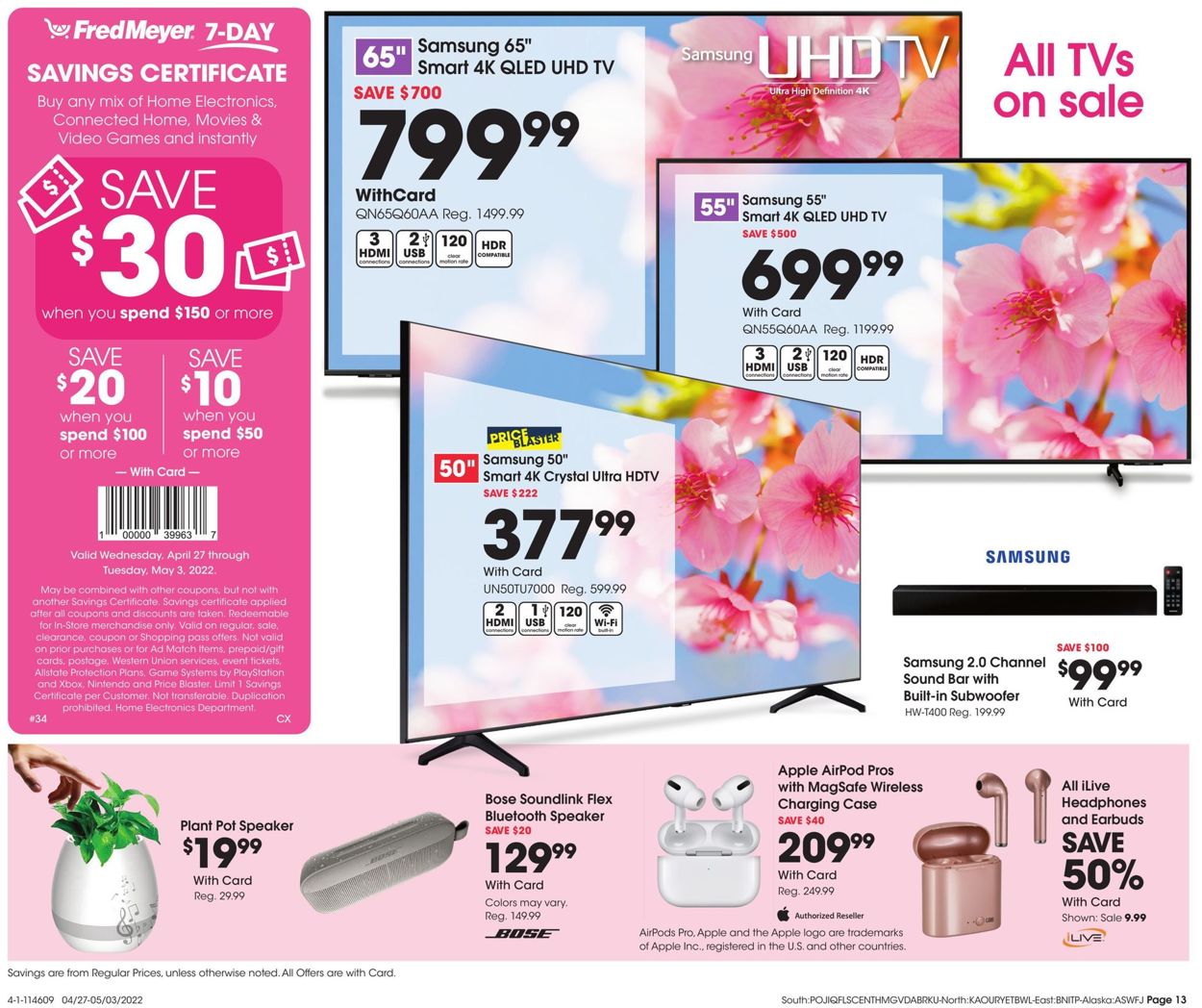 Fred Meyer Weekly Ad Circular - valid 04/27-05/03/2022 (Page 13)