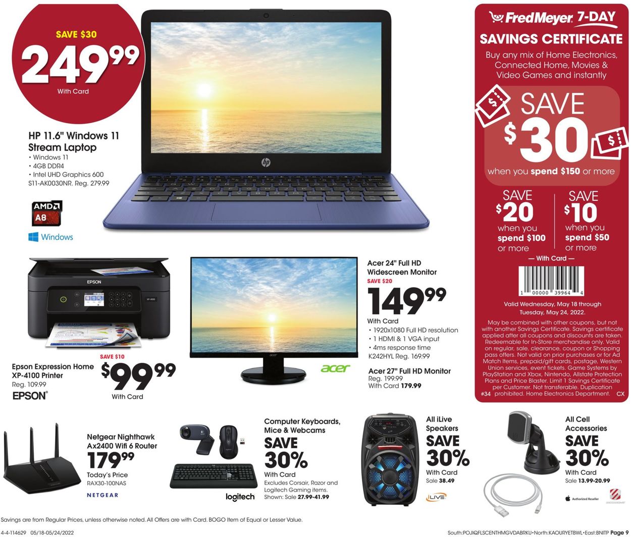 Fred Meyer Weekly Ad Circular - valid 05/18-05/24/2022 (Page 9)