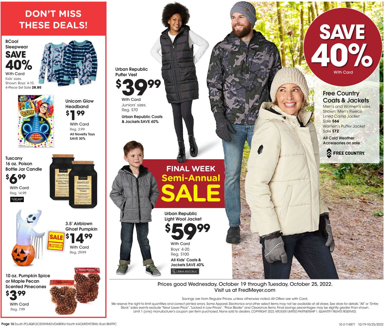 Fred Meyer Weekly Ad Circular - valid 10/19-10/25/2022 (Page 16)