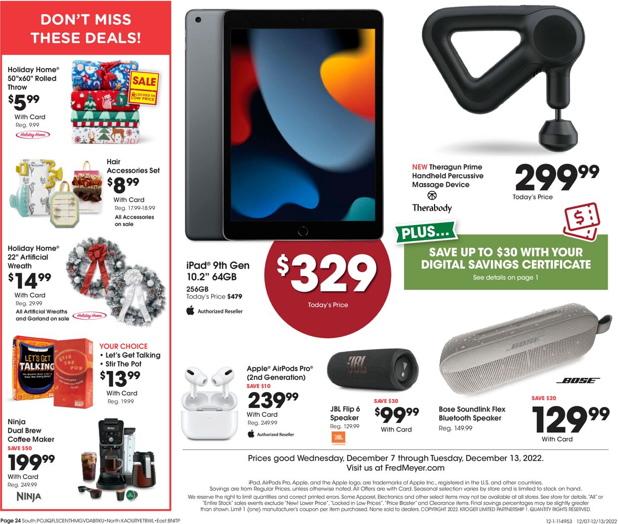 Fred Meyer Weekly Ad Circular - valid 12/07-12/13/2022 (Page 24)