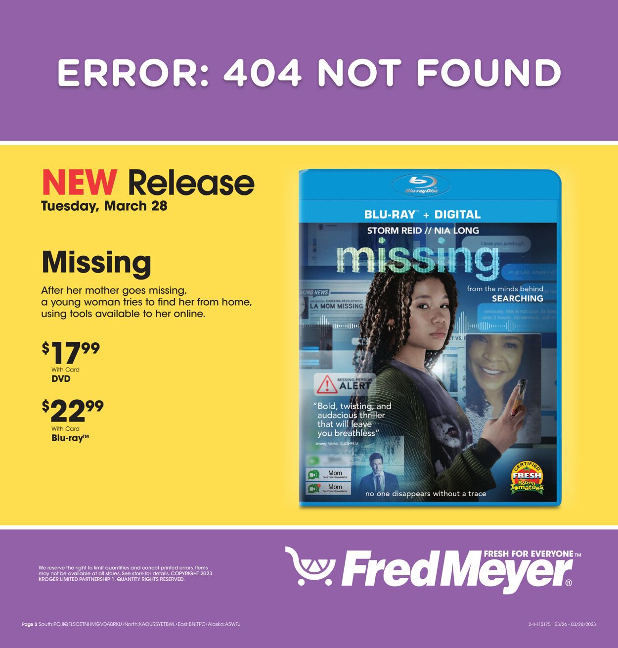 Fred Meyer Weekly Ad Circular - valid 03/28-03/28/2023 (Page 2)