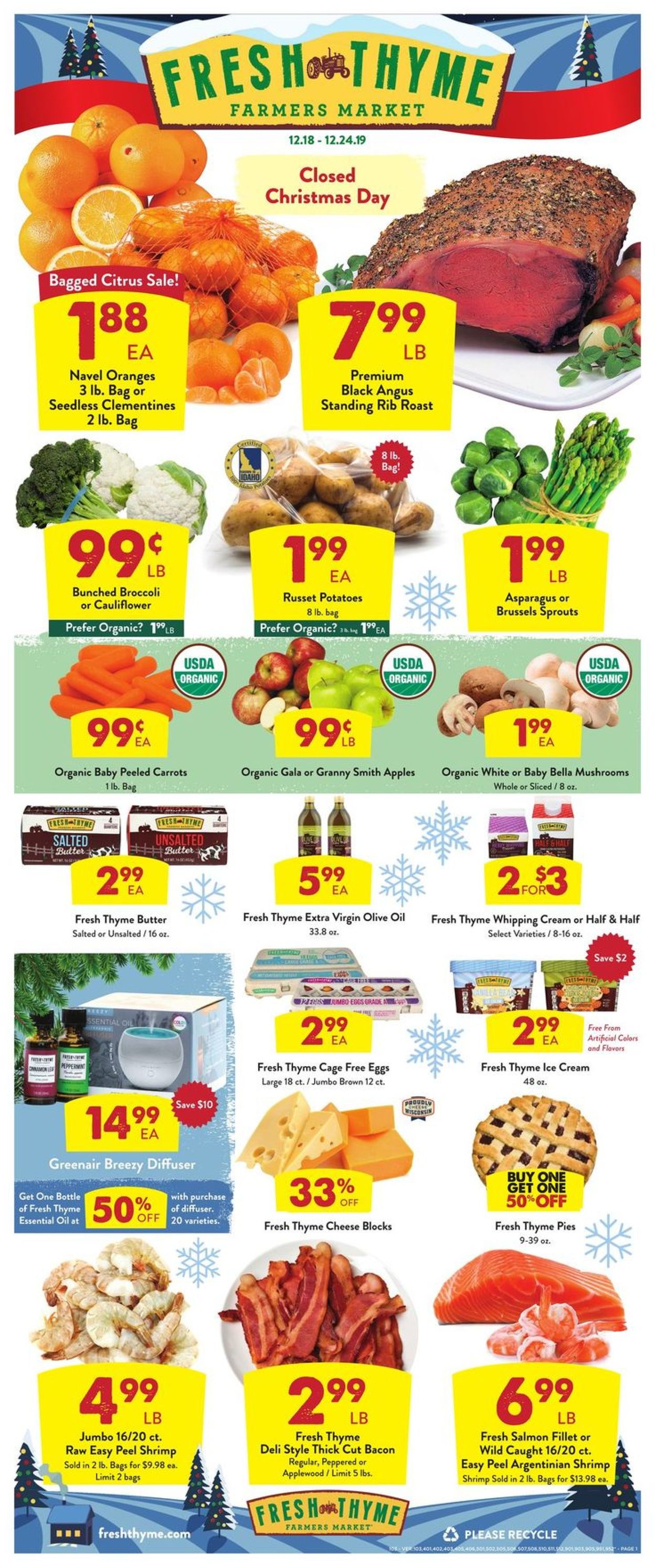 Fresh Thyme - Holidays Ad 2019 Weekly Ad Circular - valid 12/18-12/24/2019