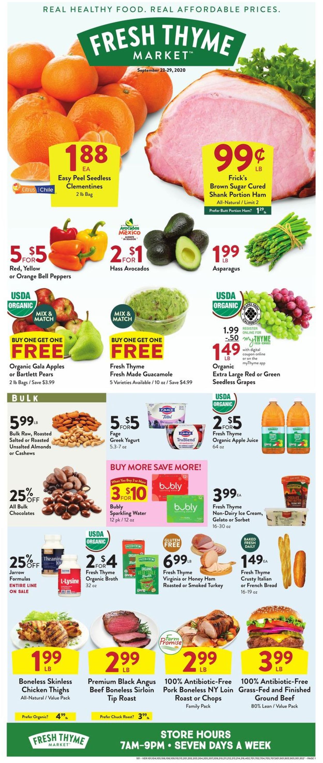 Fresh Thyme Weekly Ad Circular - valid 09/23-09/29/2020
