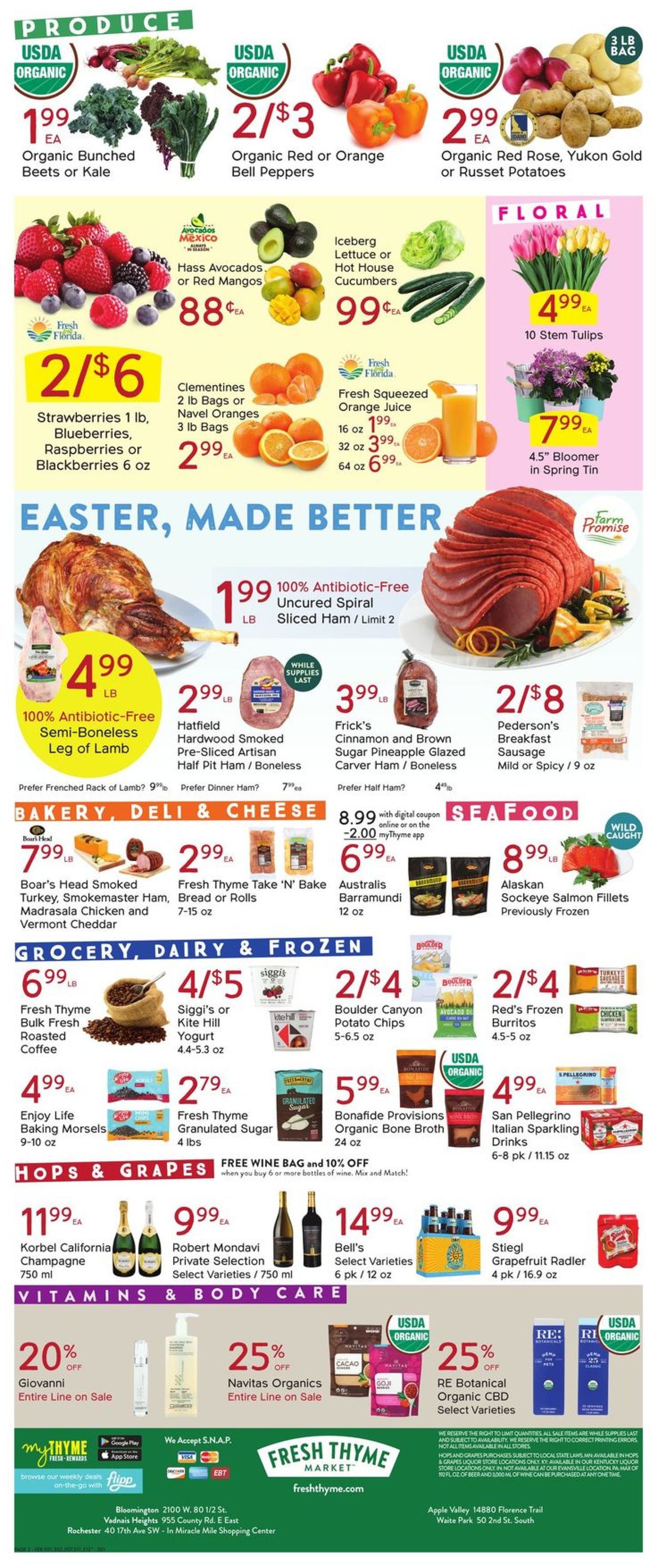Fresh Thyme - Easter 2021 Weekly Ad Circular - valid 03/24-03/30/2021 (Page 2)
