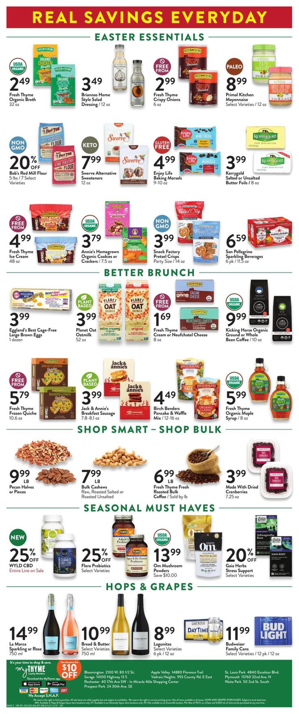 Fresh Thyme EASTER 2022 Weekly Ad Circular - valid 04/06-04/12/2022 (Page 2)