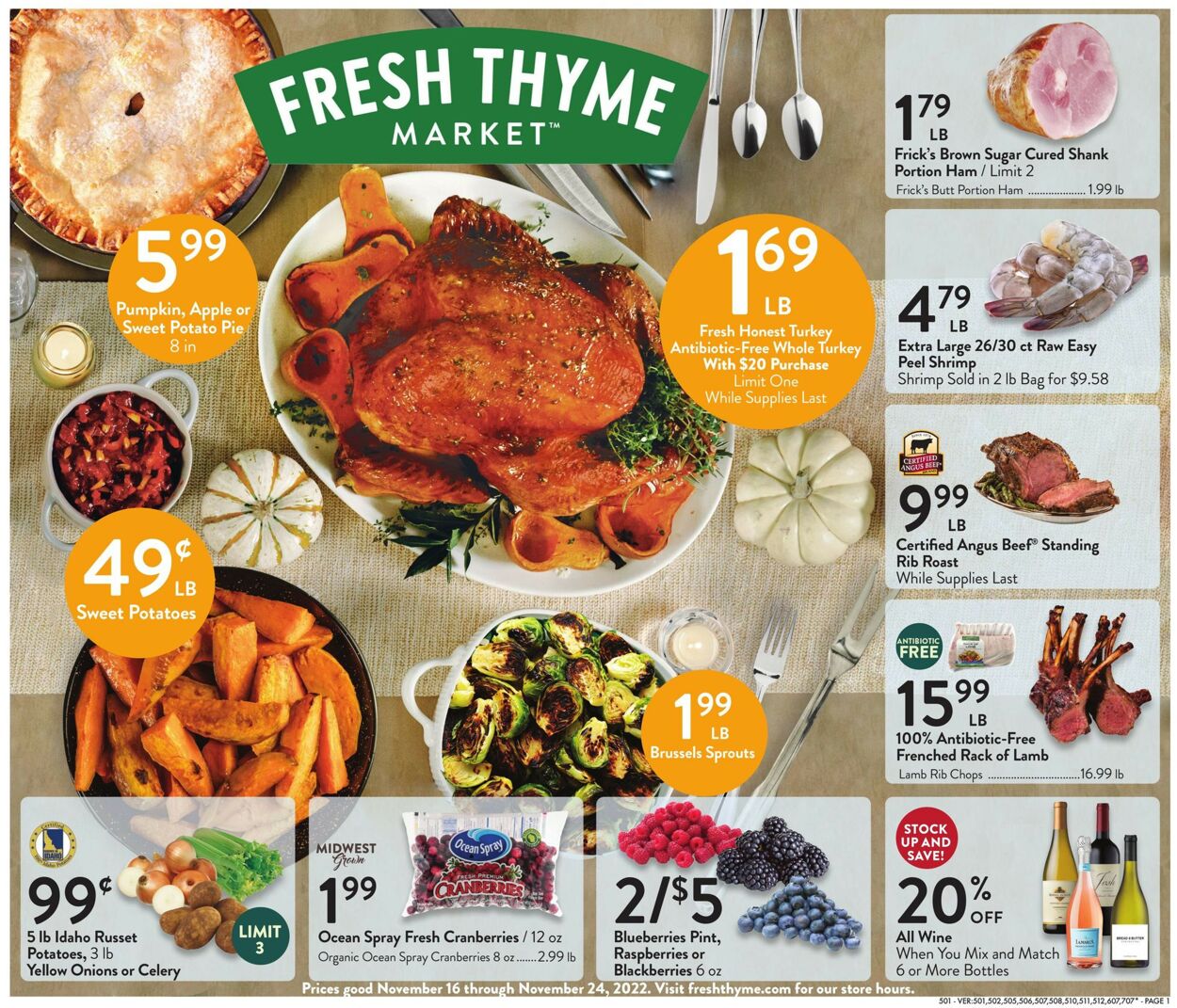 Fresh Thyme Weekly Ad Circular - valid 11/16-11/24/2022