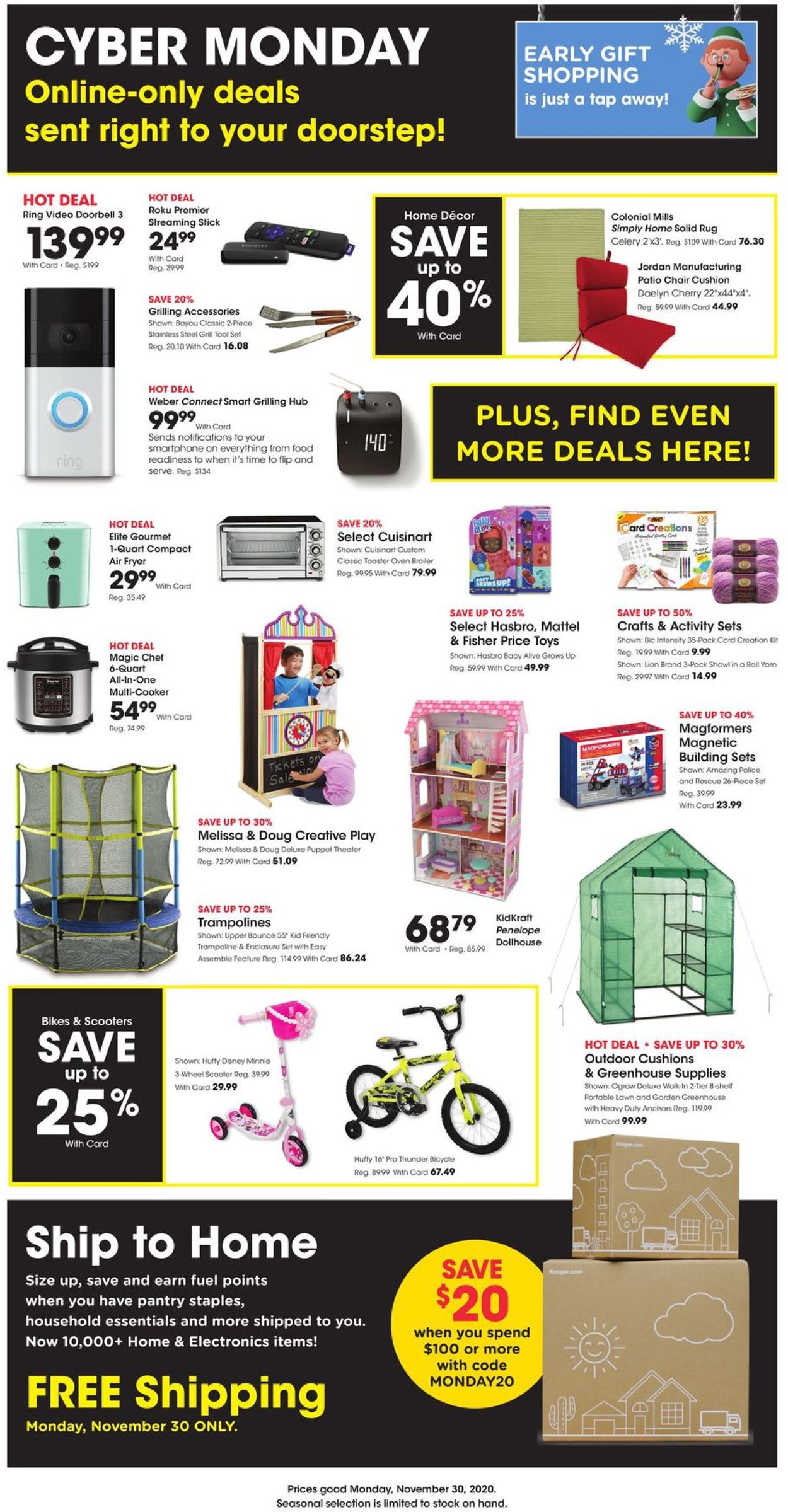 Fry’s Cyber Monday 2020 Weekly Ad Circular - valid 11/30-11/30/2020