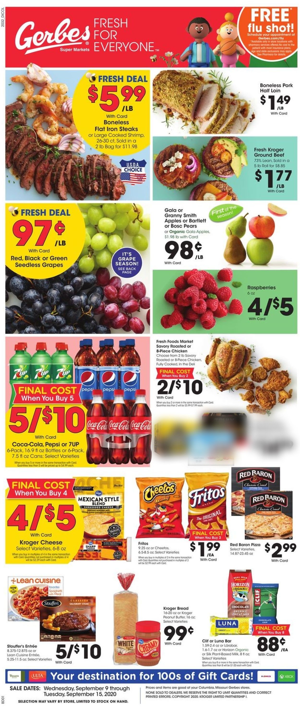 Gerbes Super Markets Weekly Ad Circular - valid 09/09-09/15/2020