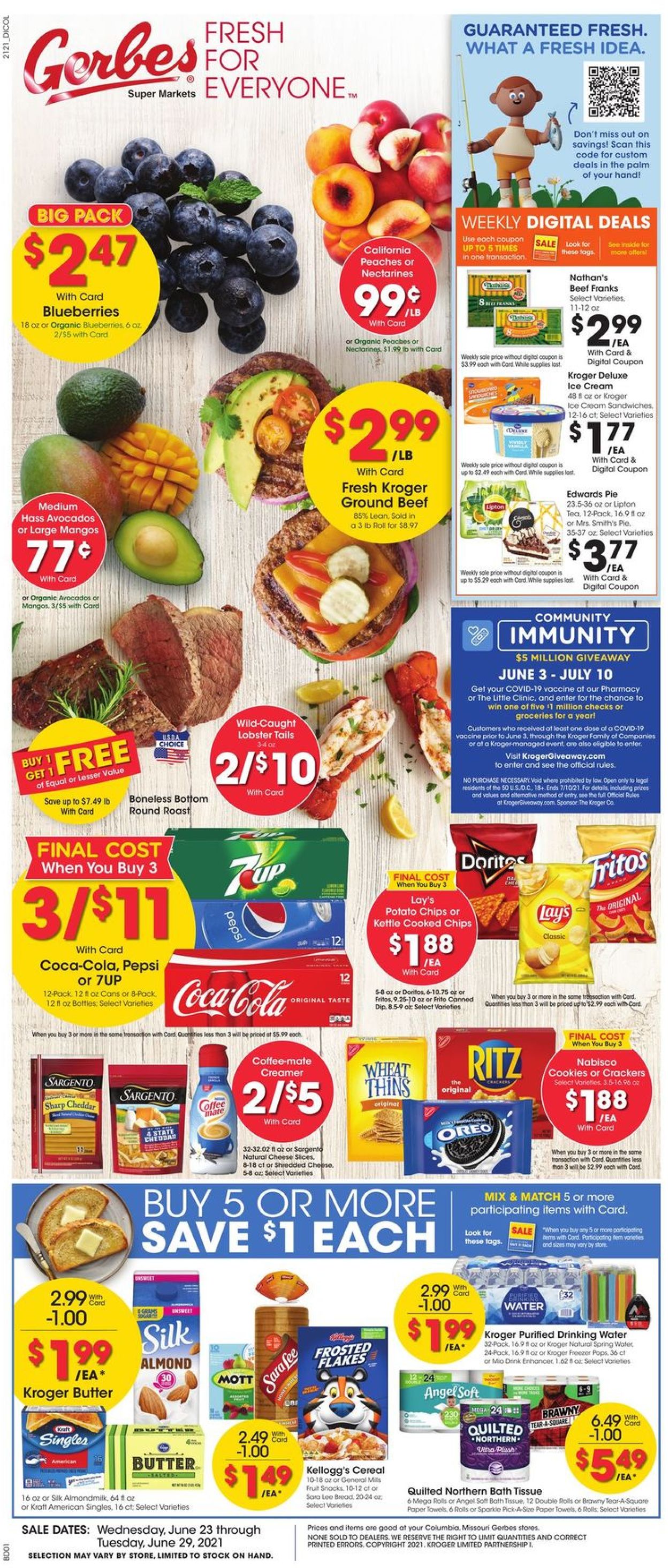 Gerbes Super Markets Weekly Ad Circular - valid 06/23-06/29/2021