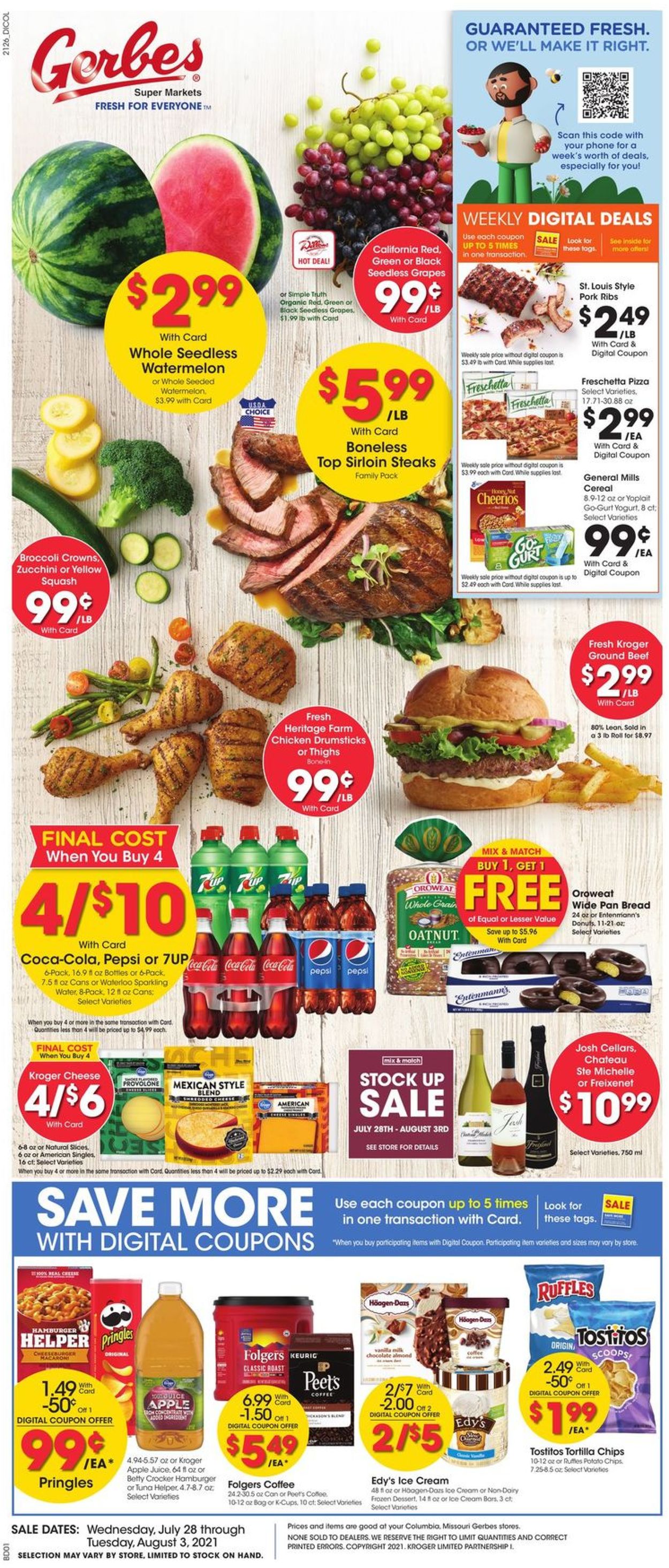 Gerbes Super Markets Weekly Ad Circular - valid 07/28-08/03/2021
