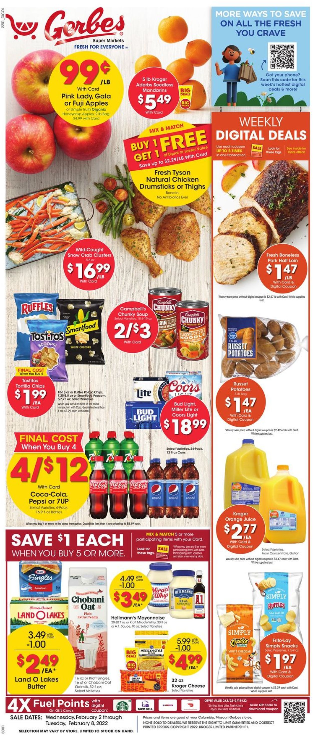 Gerbes Super Markets Weekly Ad Circular - valid 02/02-02/08/2022