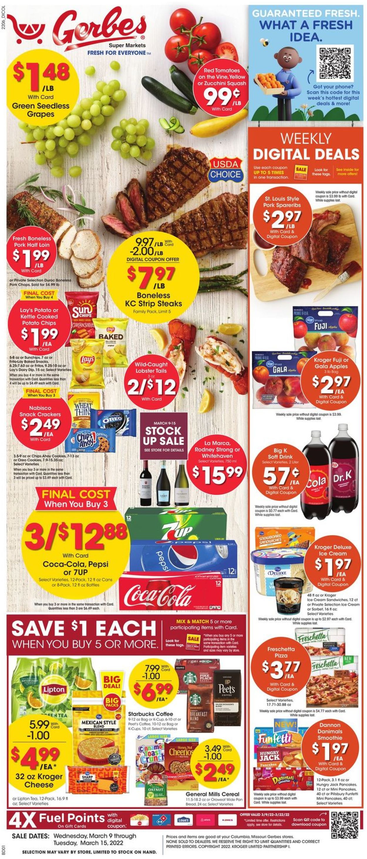 Gerbes Super Markets Weekly Ad Circular - valid 03/09-03/15/2022
