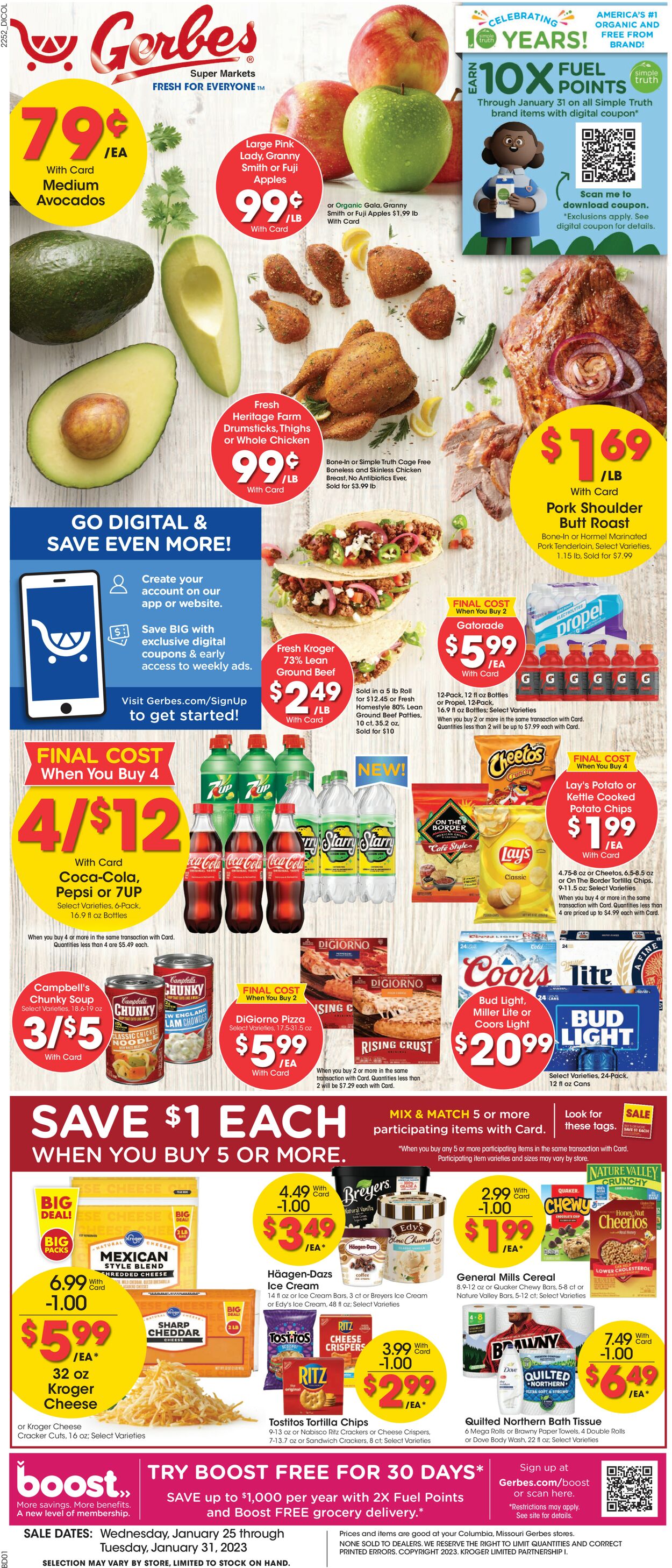 Gerbes Super Markets Weekly Ad Circular - valid 01/25-01/31/2023