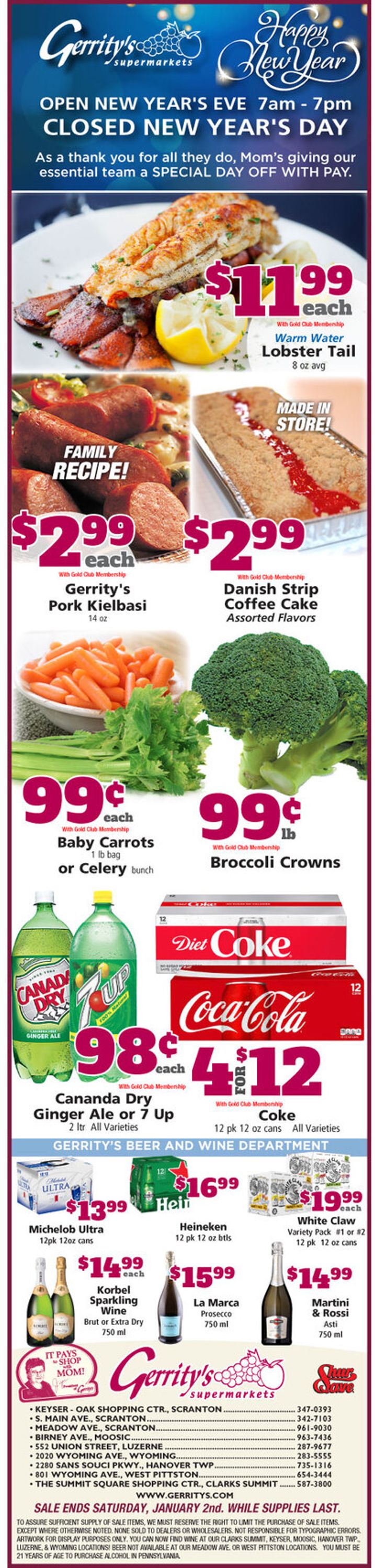 Gerrity's Supermarkets Weekly Ad Circular - valid 12/27-01/02/2021