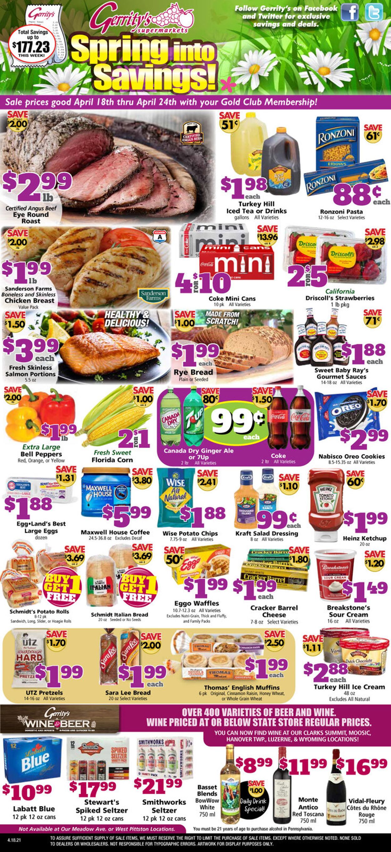 Gerrity's Supermarkets Weekly Ad Circular - valid 04/18-04/24/2021