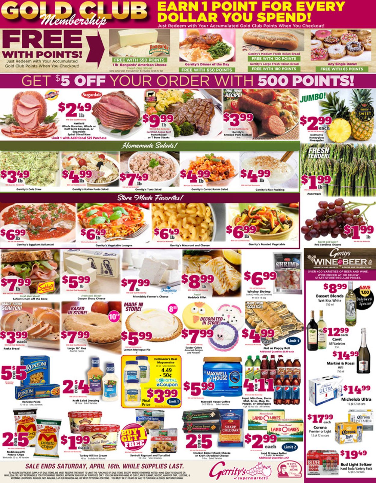 Gerrity's Supermarkets EASTER 2022 Weekly Ad Circular - valid 04/10-04/16/2022