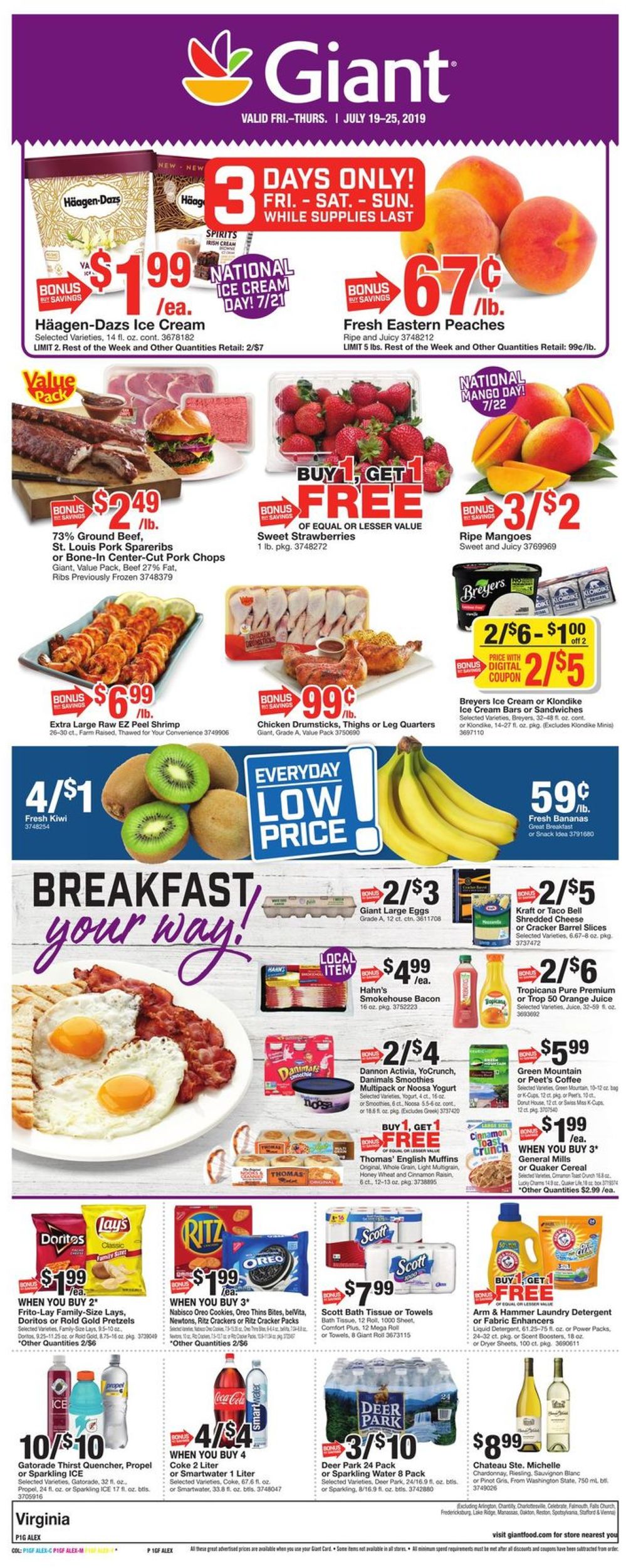 Giant Food Weekly Ad Circular - valid 07/19-07/25/2019