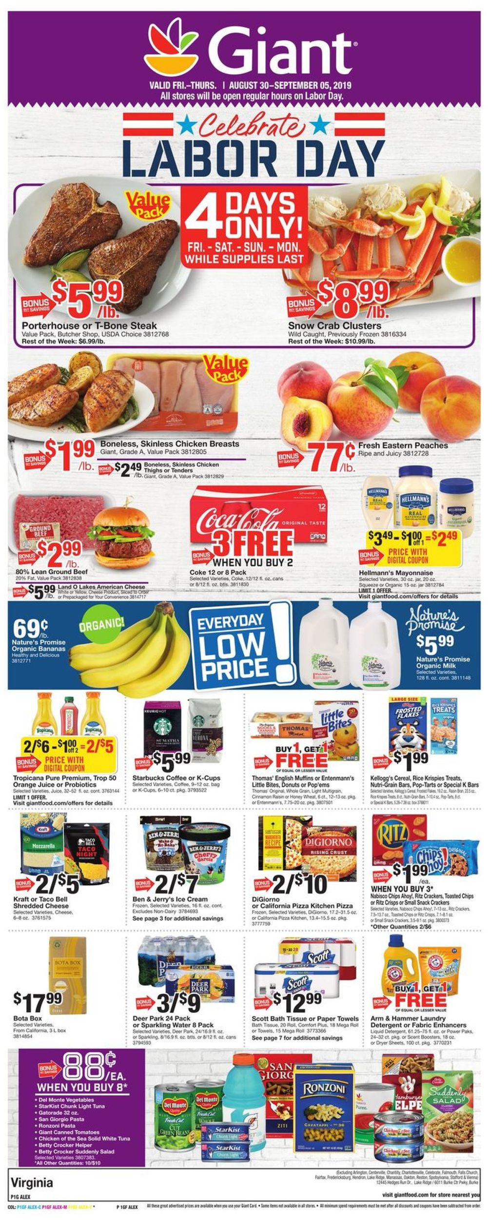 Giant Food Weekly Ad Circular - valid 08/30-09/05/2019