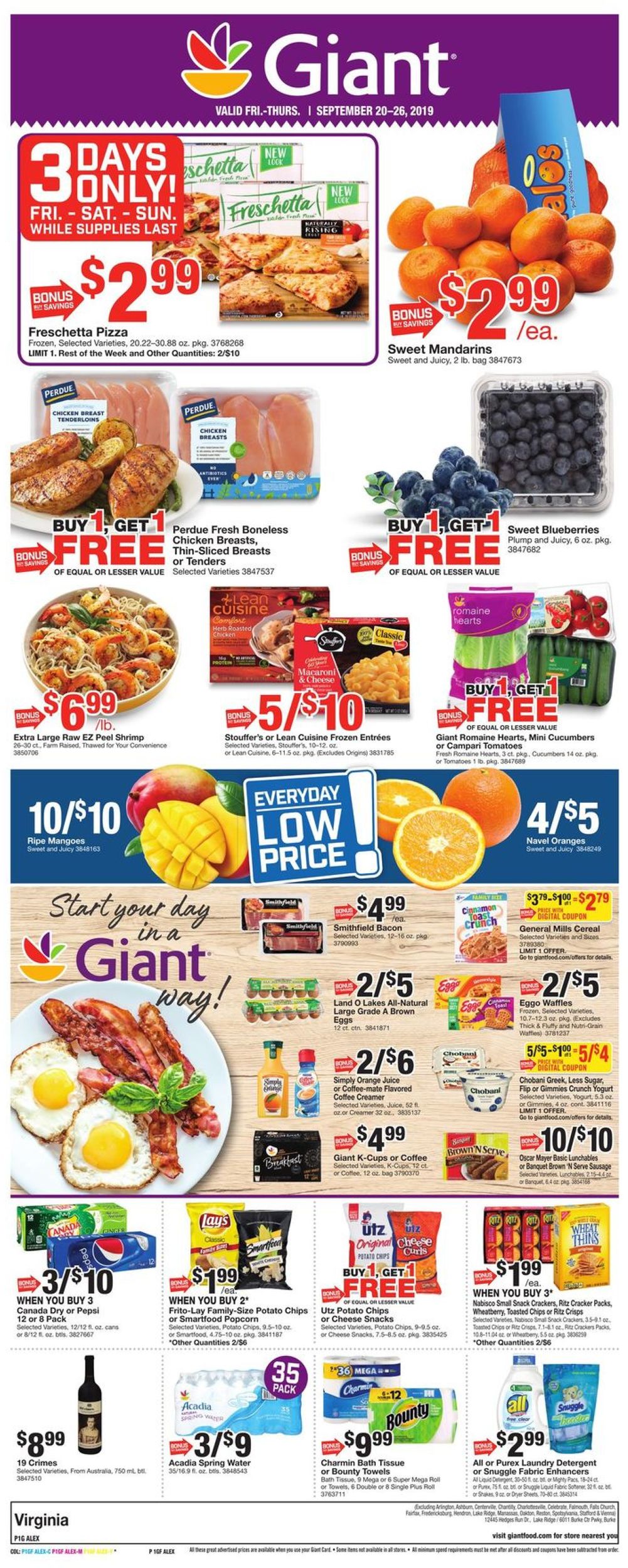 Giant Food Weekly Ad Circular - valid 09/20-09/26/2019